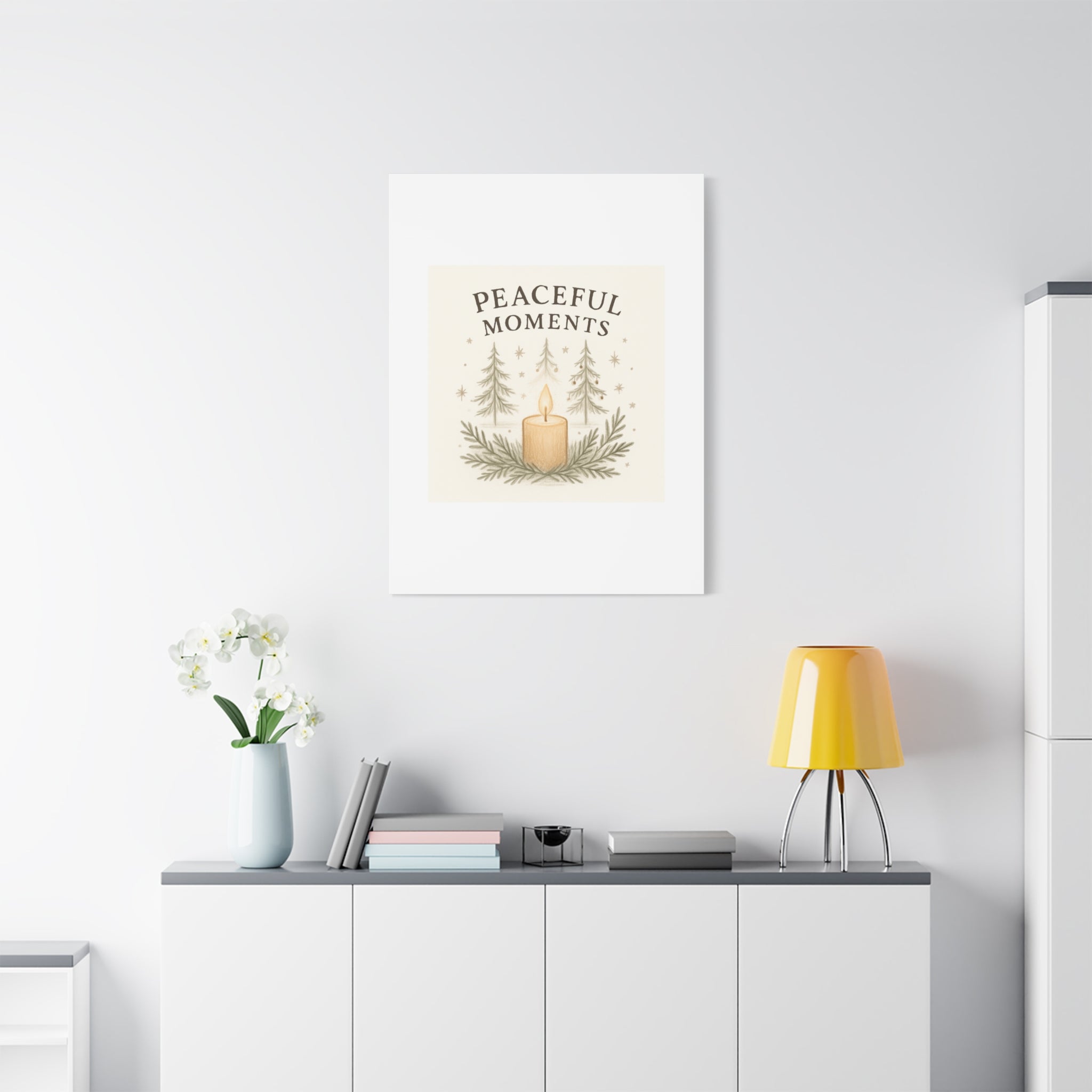Peaceful Moments Candle Canvas — Matte Stretched Wall Art