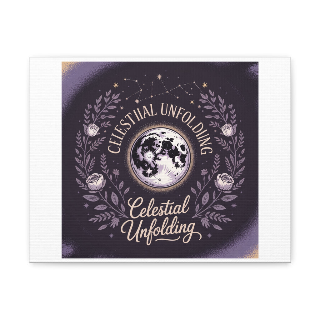 Celestial Unfolding Moon Art Canvas