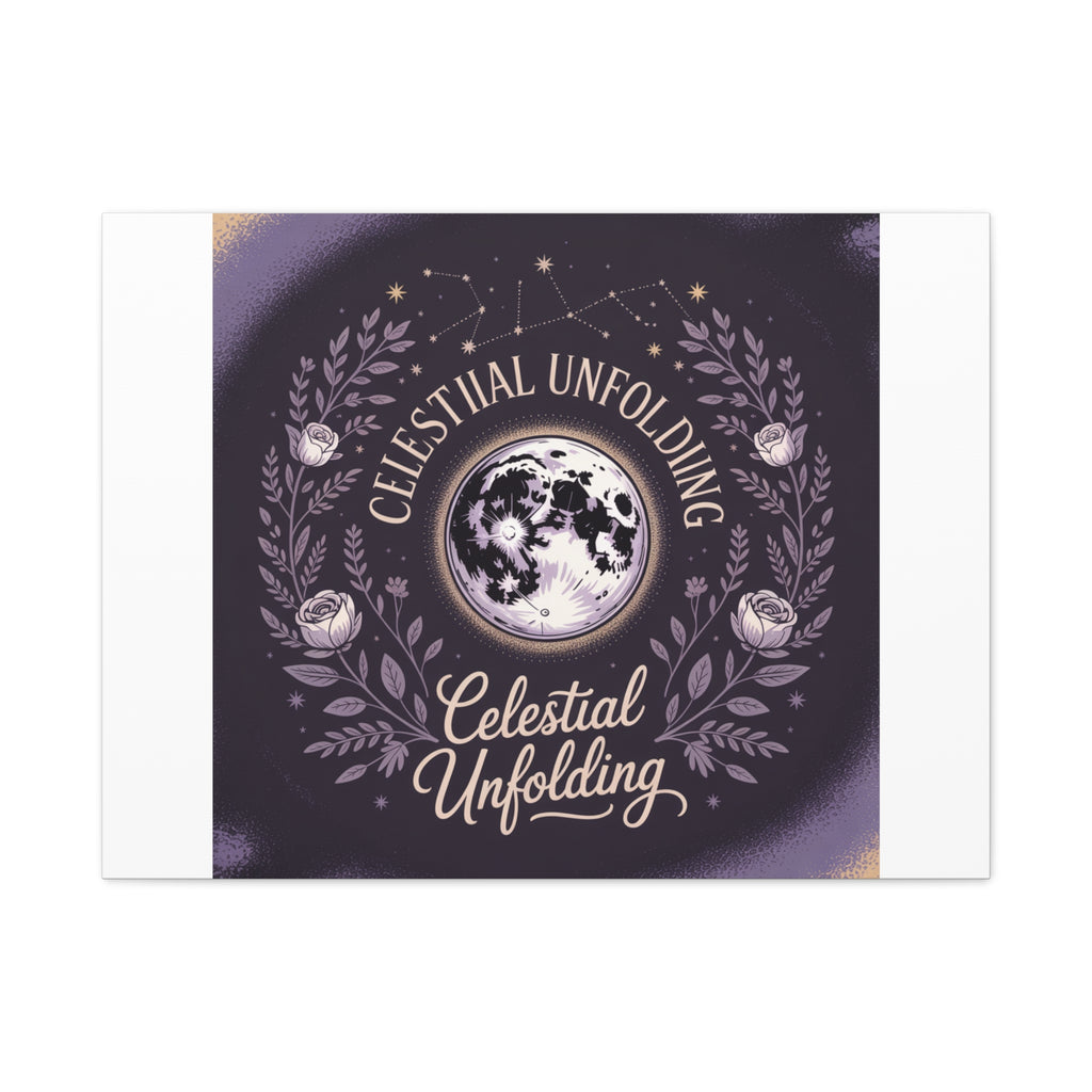 Celestial Unfolding Moon Art Canvas