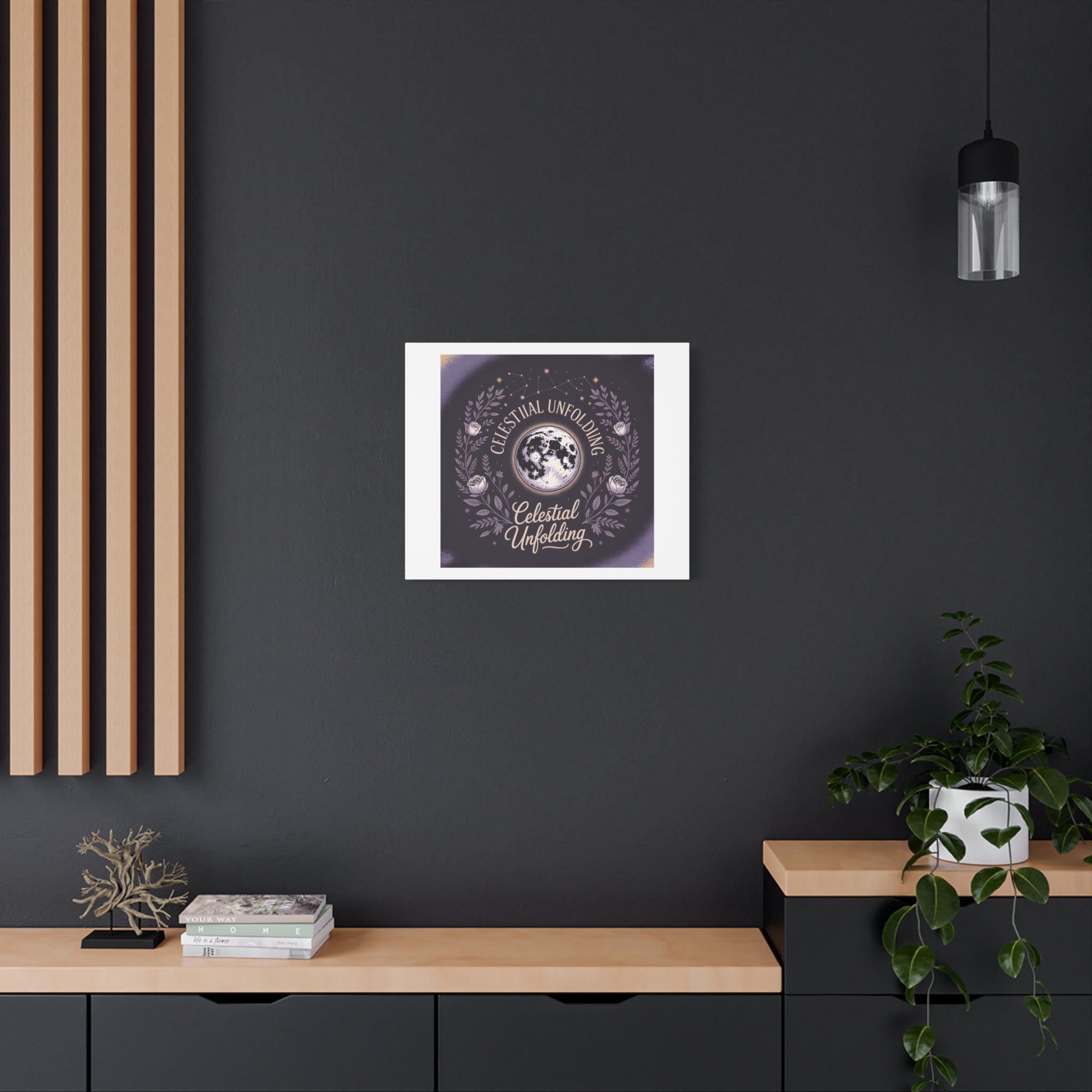 Celestial Unfolding Moon Art Canvas