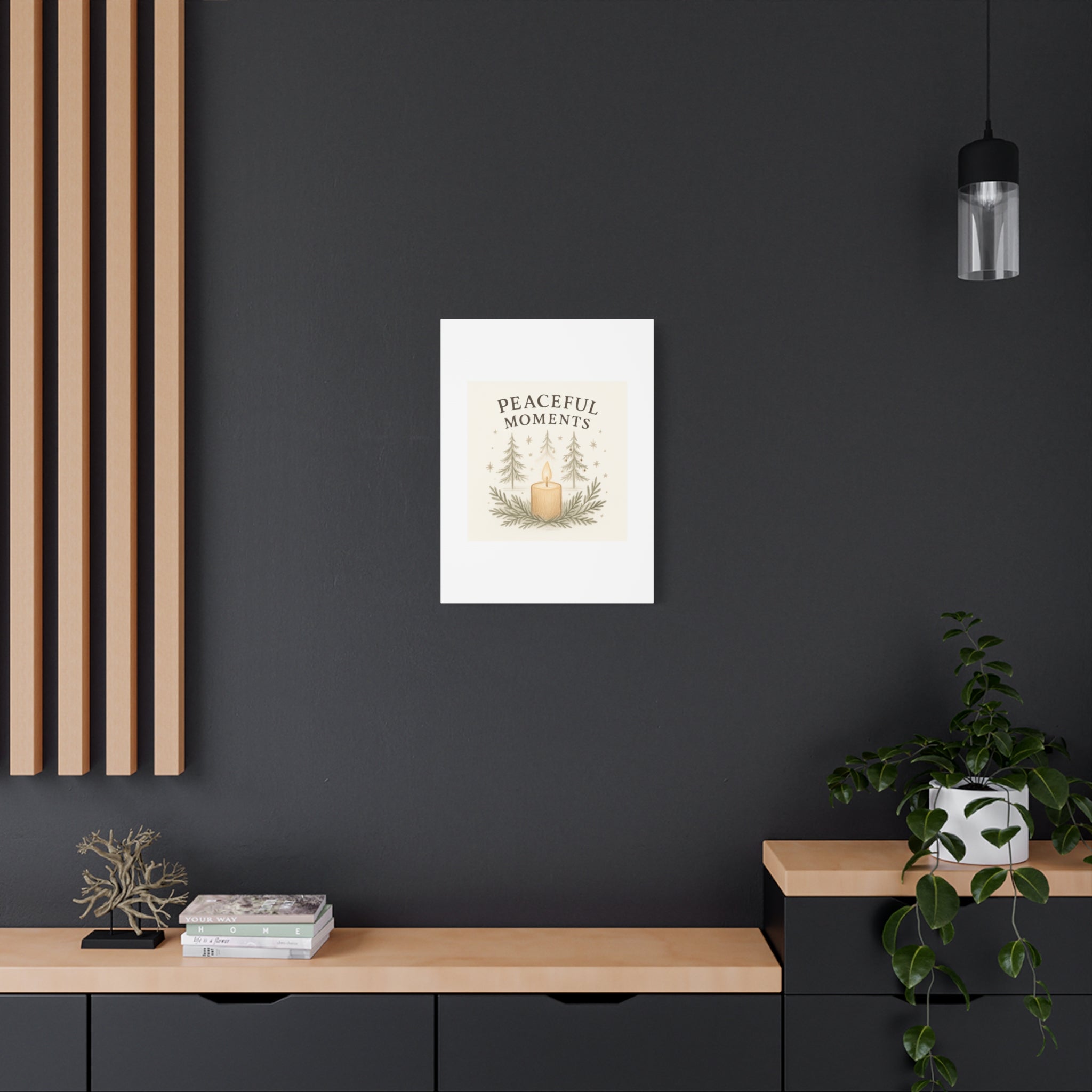 Peaceful Moments Candle Canvas — Matte Stretched Wall Art