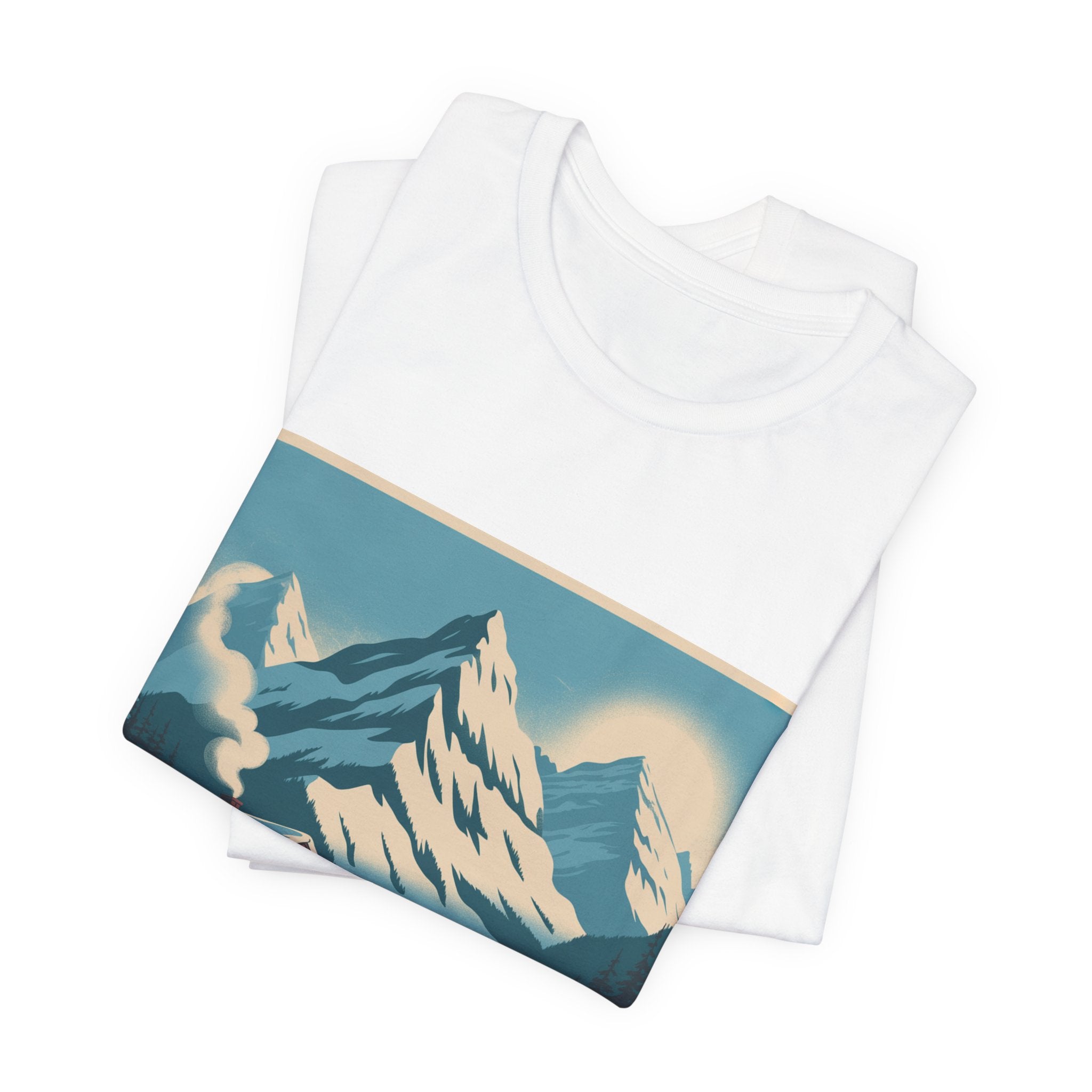 Ski Lodge Vintage Graphic Tee — Retro Mountain Skiers Shirt