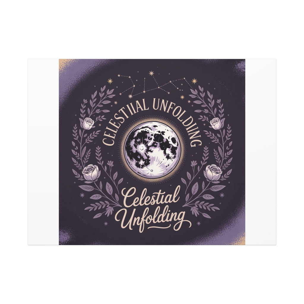 Celestial Unfolding Moon Art Canvas