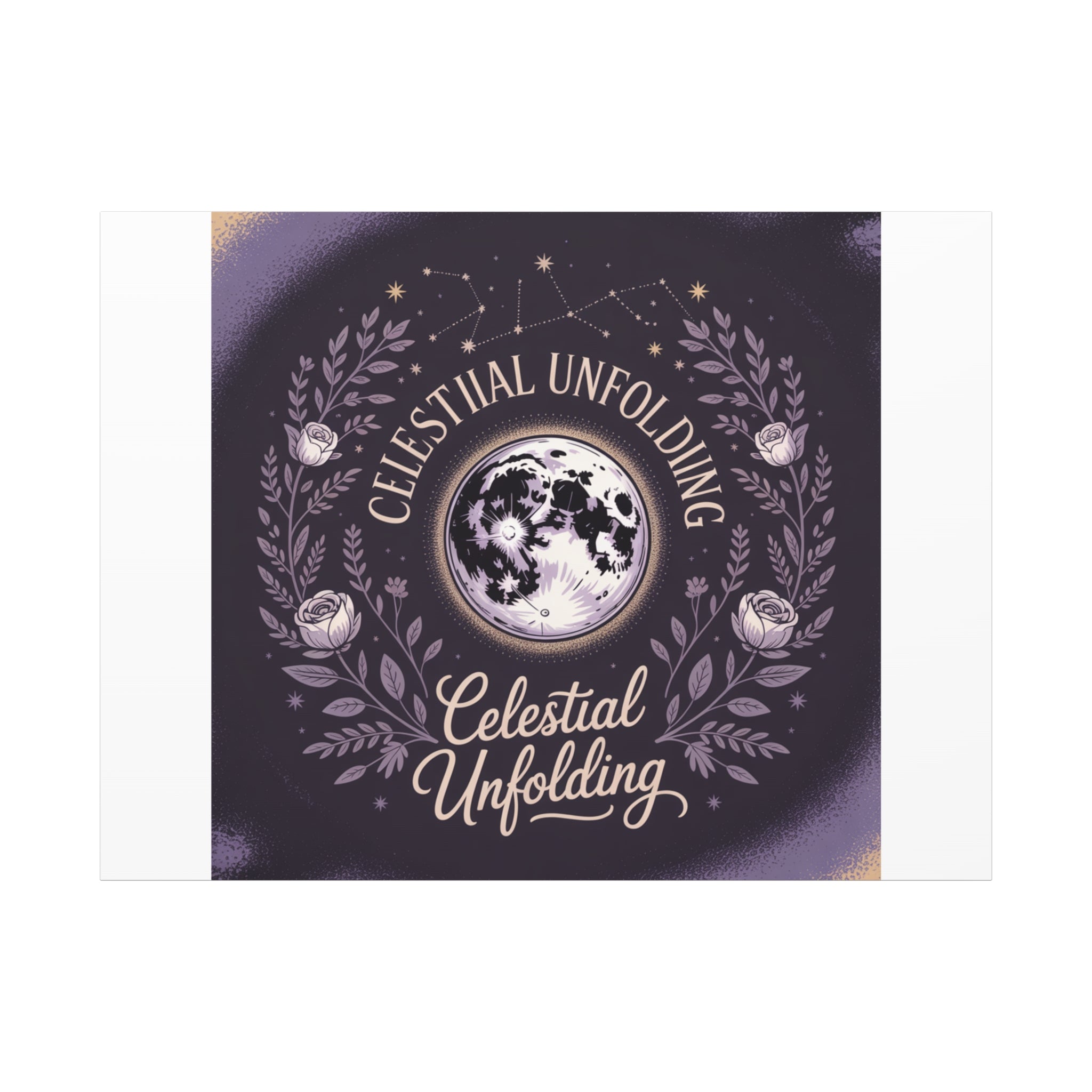 Celestial Unfolding Moon Art Canvas