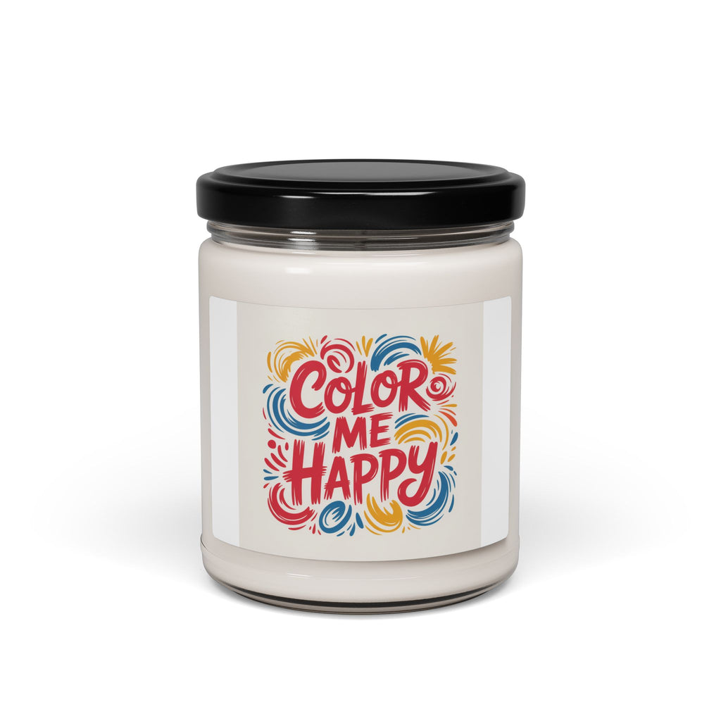 Soy Candle — “Color Me Happy” Scented Jar Candle (9 oz)
