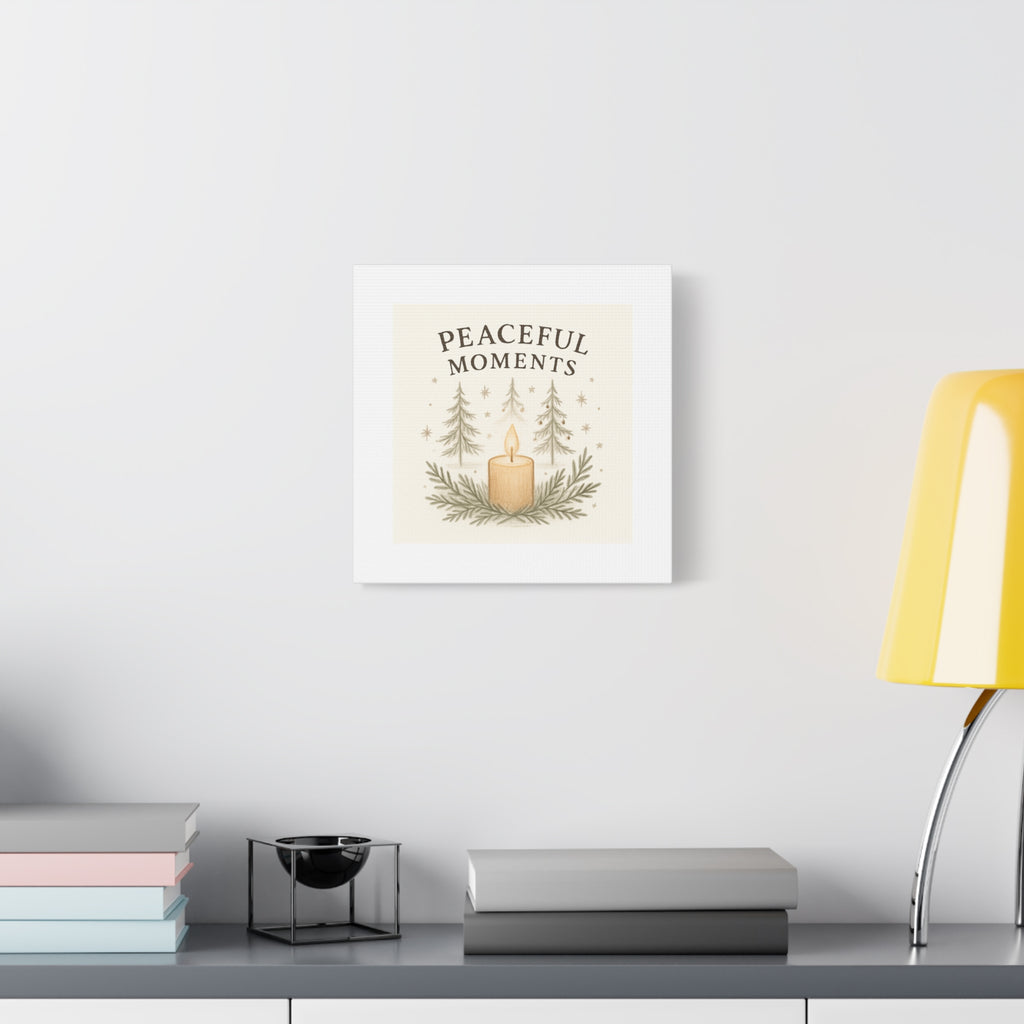 Peaceful Moments Candle Canvas — Matte Stretched Wall Art