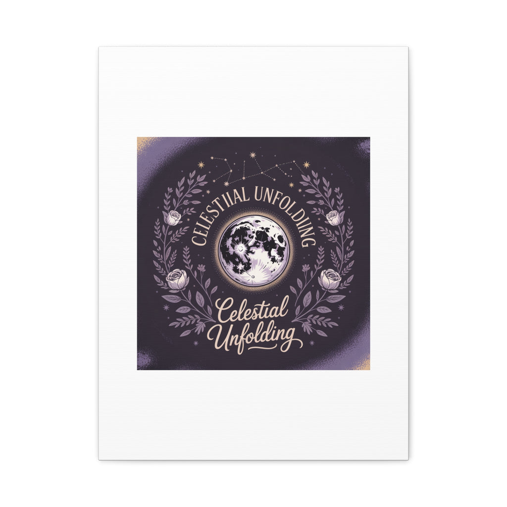 Celestial Unfolding Moon Art Canvas