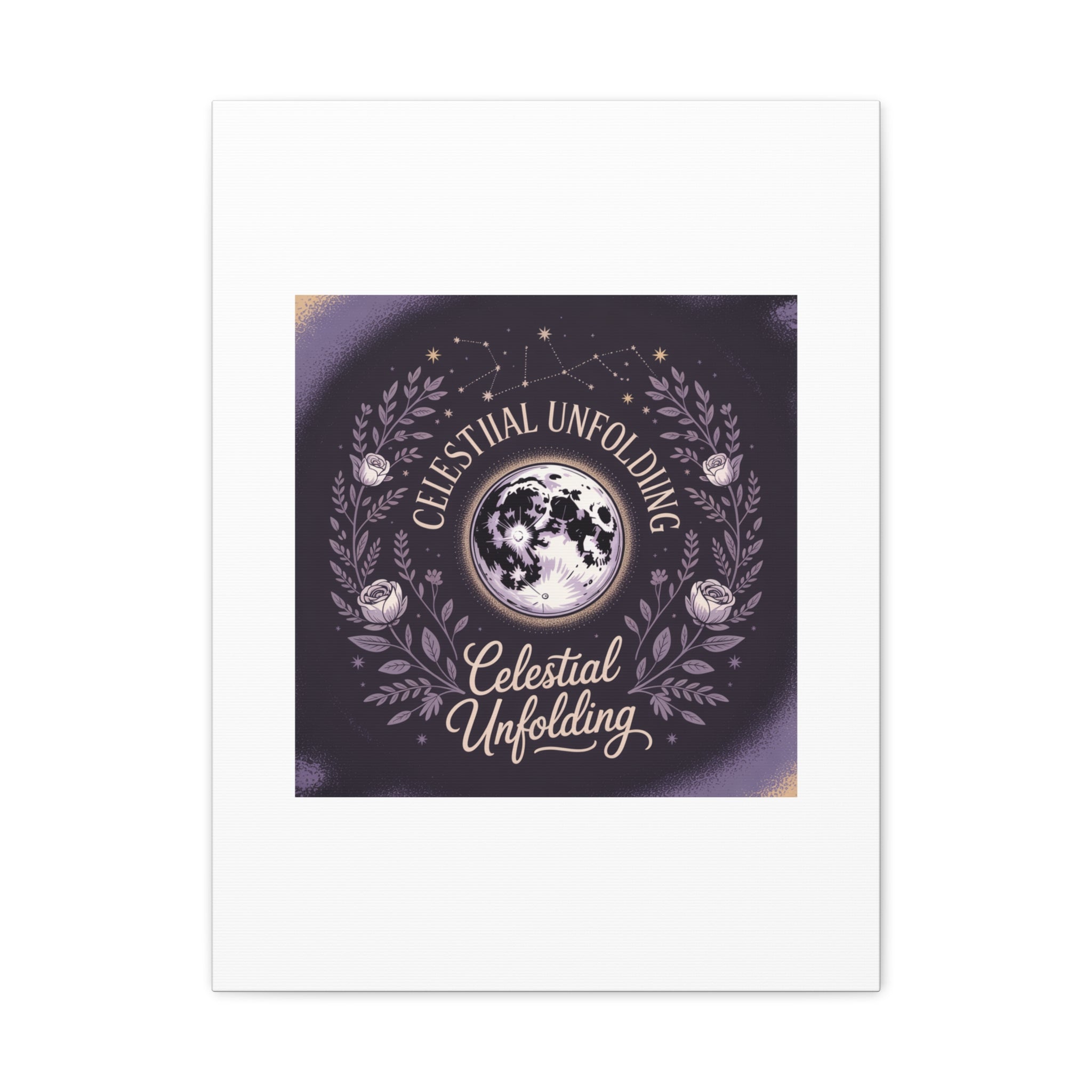 Celestial Unfolding Moon Art Canvas