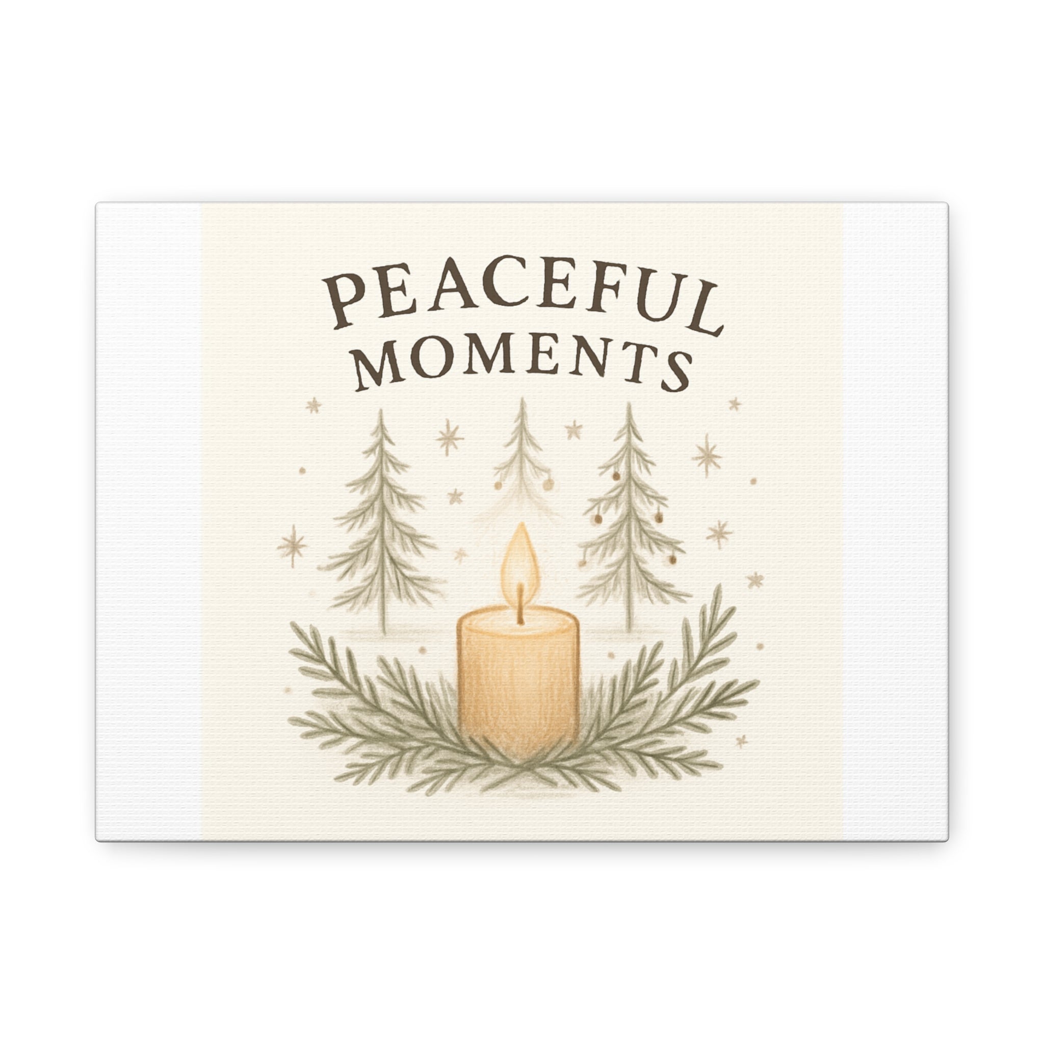 Peaceful Moments Candle Canvas — Matte Stretched Wall Art