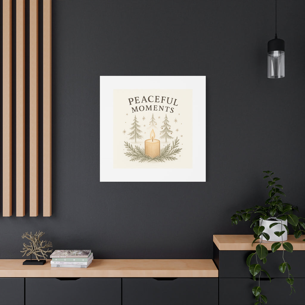 Peaceful Moments Candle Canvas — Matte Stretched Wall Art