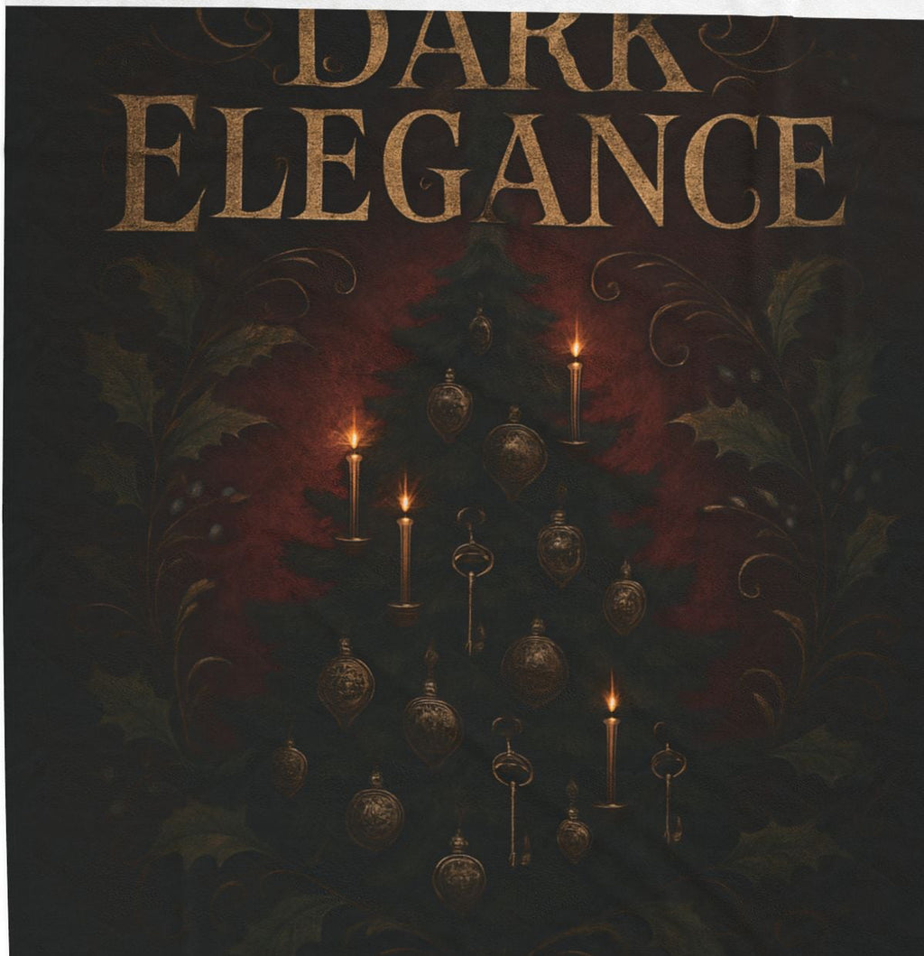 Dark Elegance Velveteen Plush Blanket — Gothic Candlelight Throw