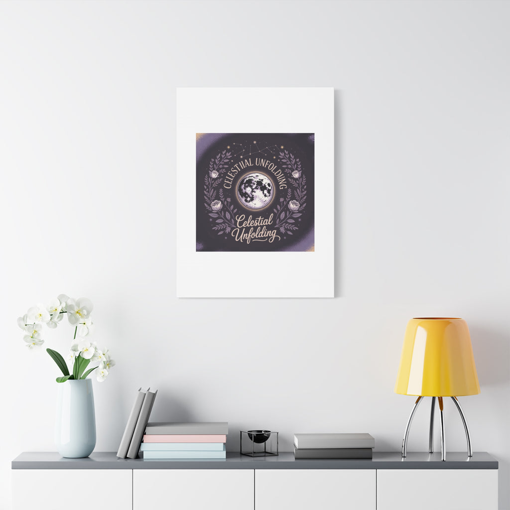 Celestial Unfolding Moon Art Canvas