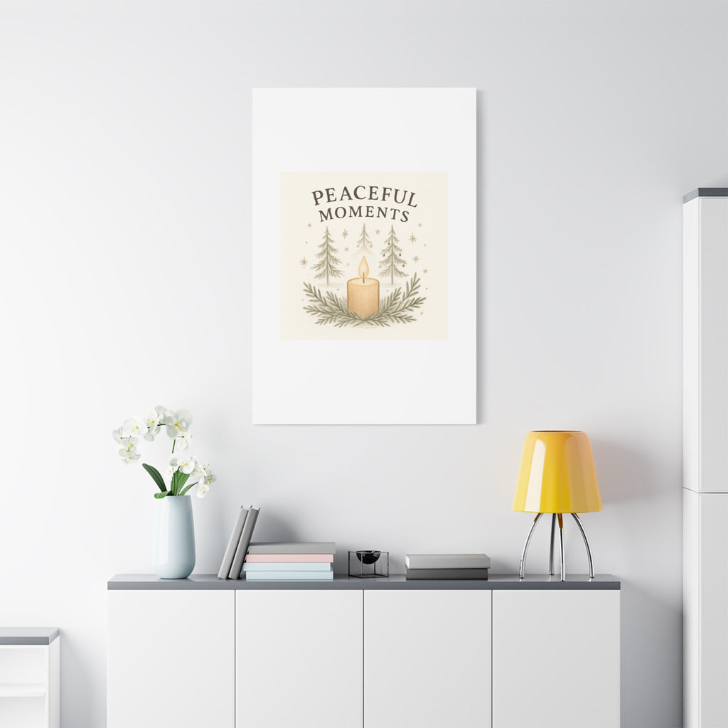 Peaceful Moments Candle Canvas — Matte Stretched Wall Art