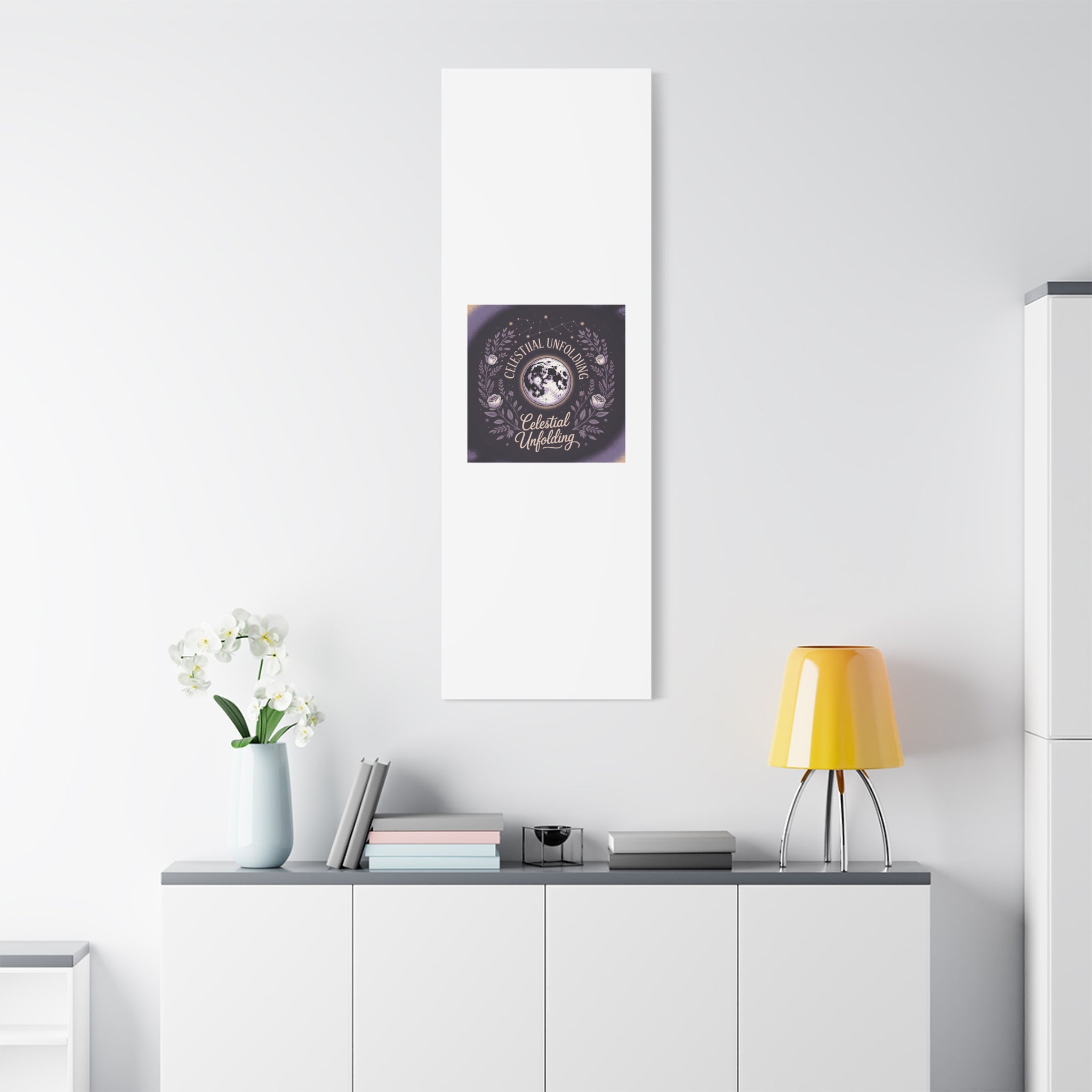 Celestial Unfolding Moon Art Canvas