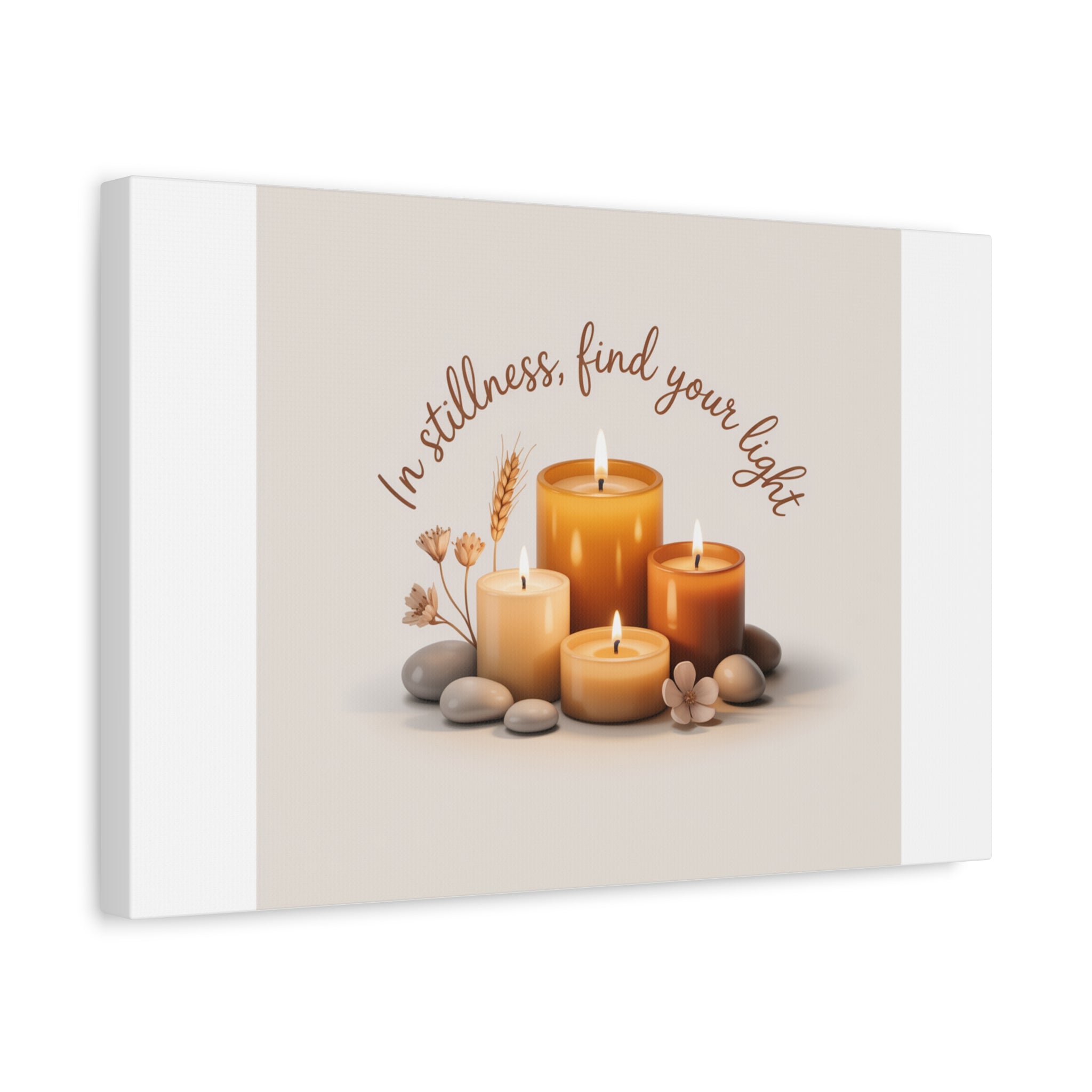 Canvas Wall Art - "In Stillness, Find Your Light" Candle Print