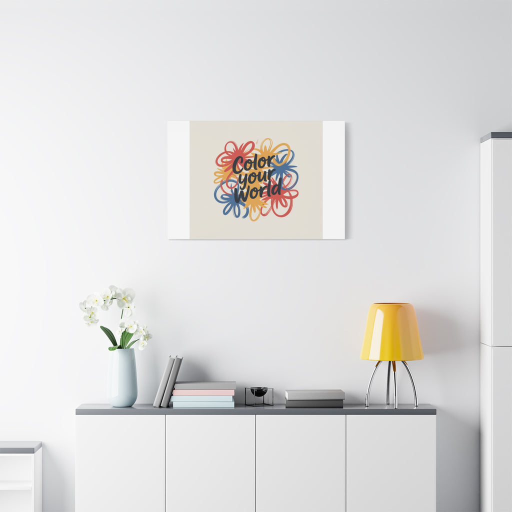 Canvas Art – “Color Your World” Floral Wall Art
