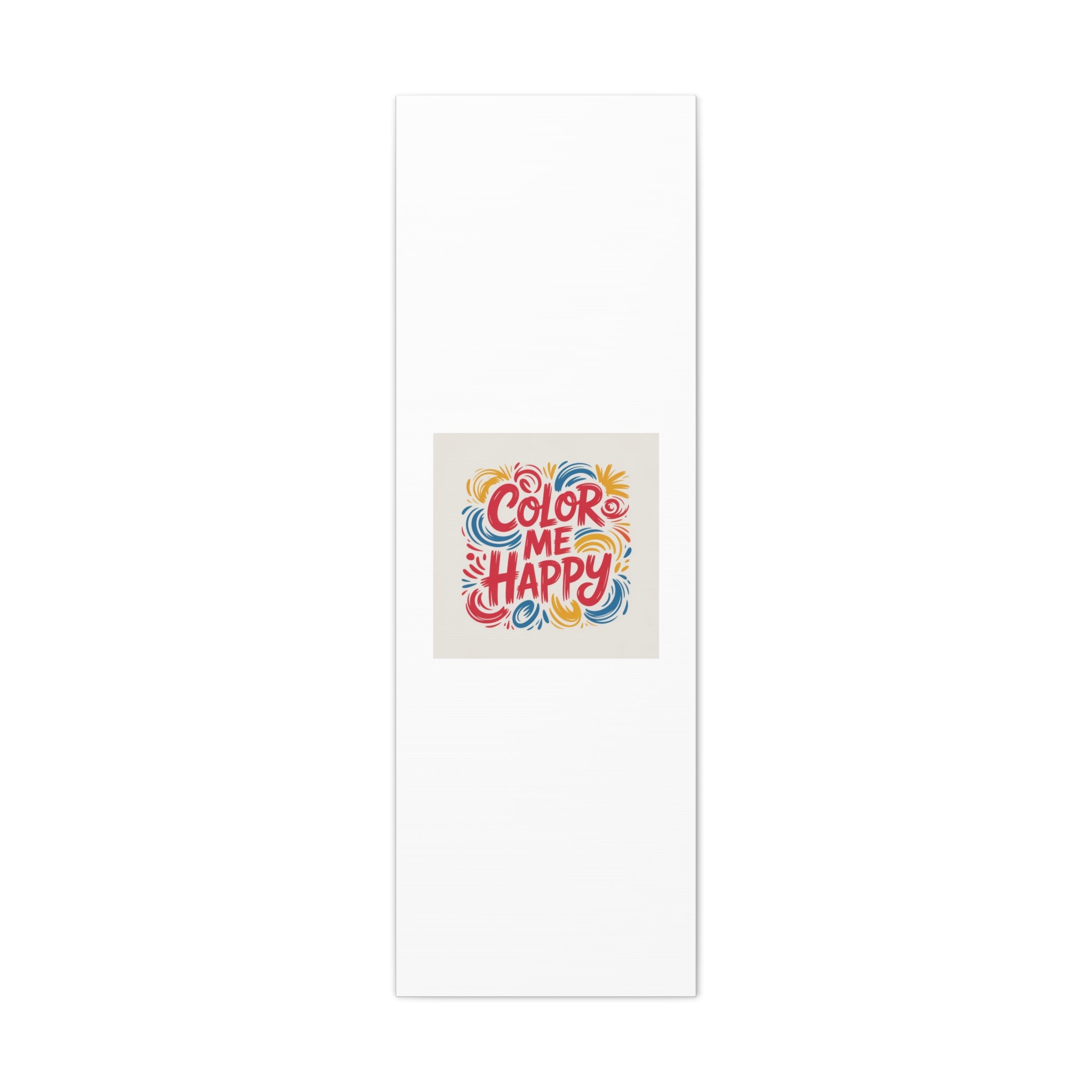 Color Me Happy Canvas Wall Art — Bright Hand-Lettered Inspirational Print