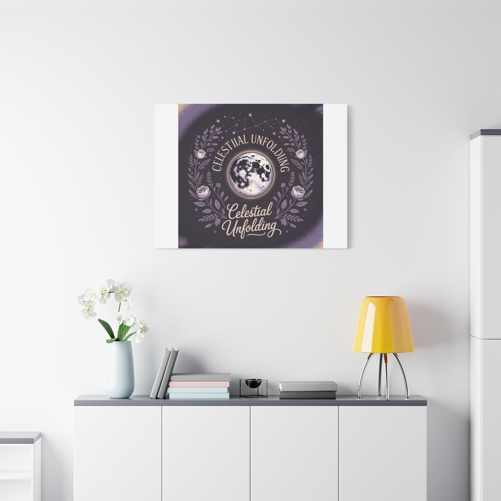 Celestial Unfolding Moon Art Canvas