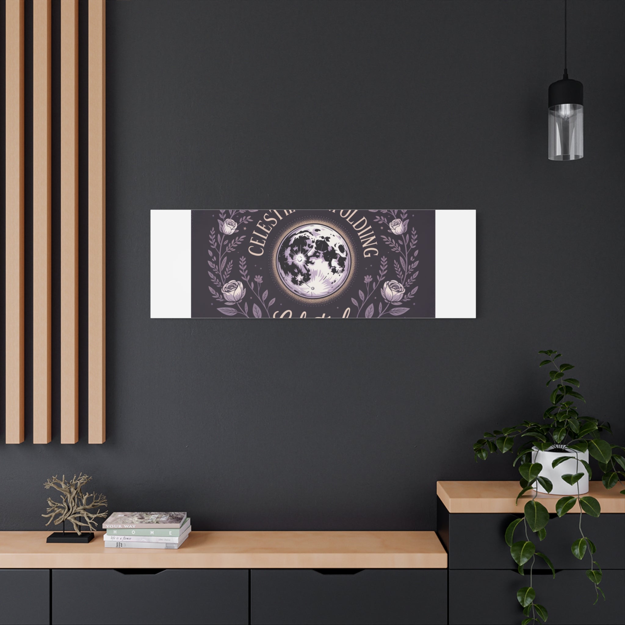 Celestial Unfolding Moon Art Canvas