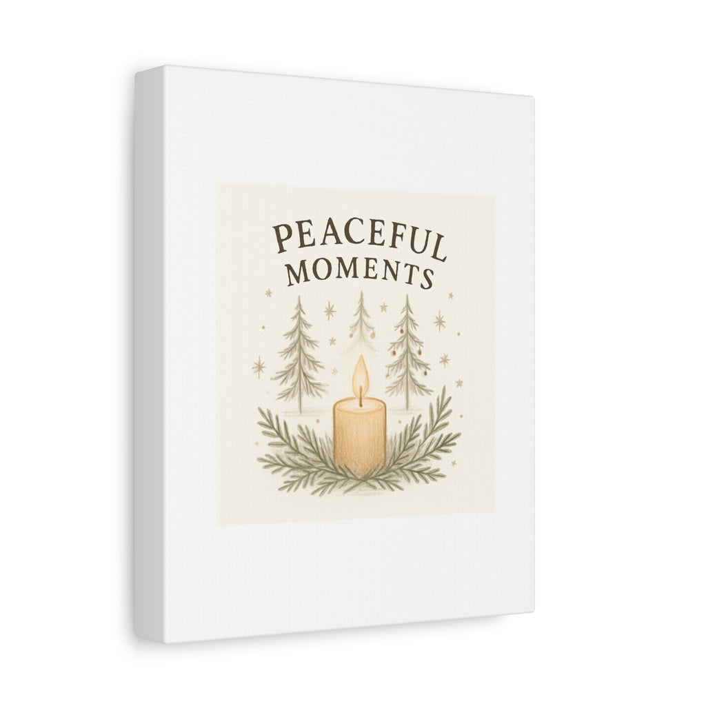 Peaceful Moments Candle Canvas — Matte Stretched Wall Art