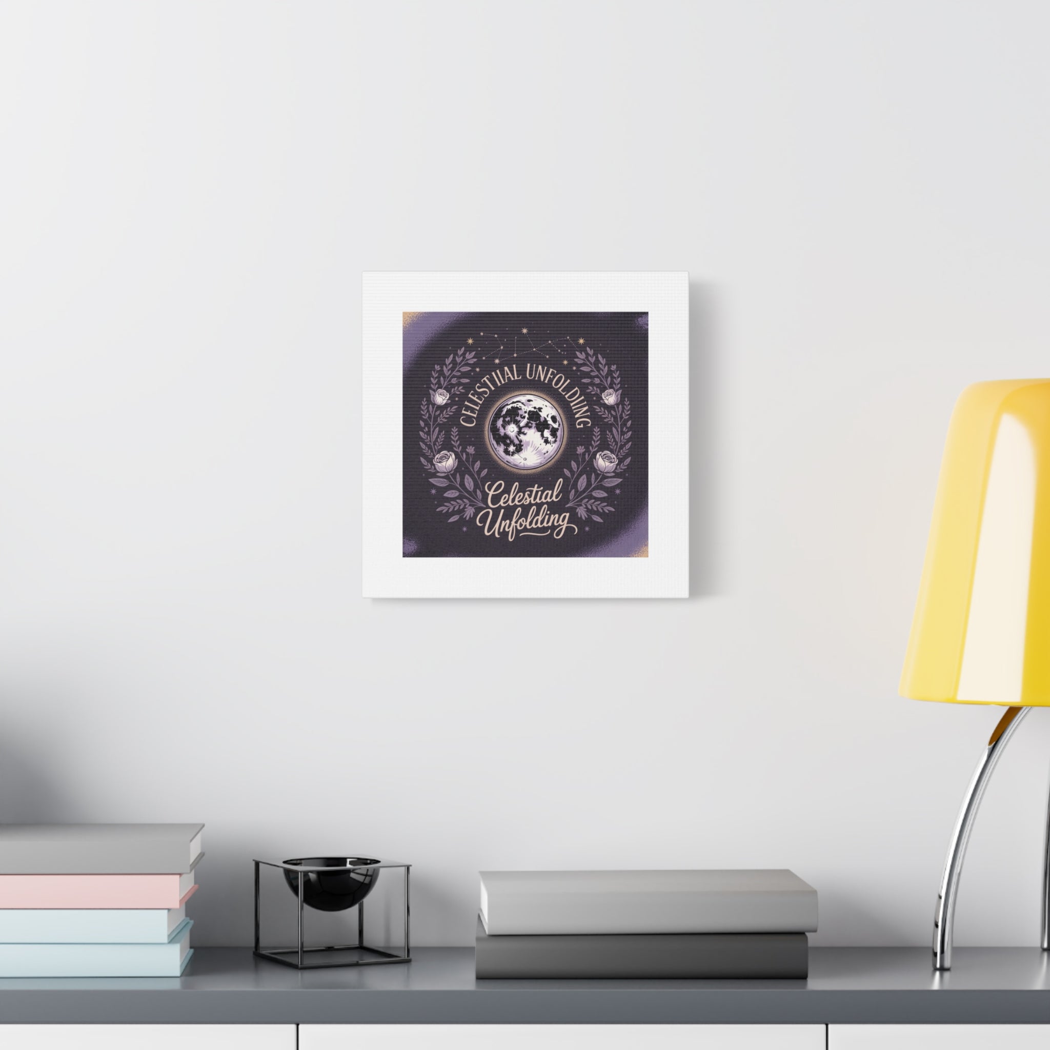 Celestial Unfolding Moon Art Canvas