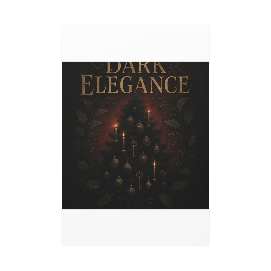 Elegance Christmas Canvas Wall Art — Vintage Candlelit Tree Matte Stretched Print