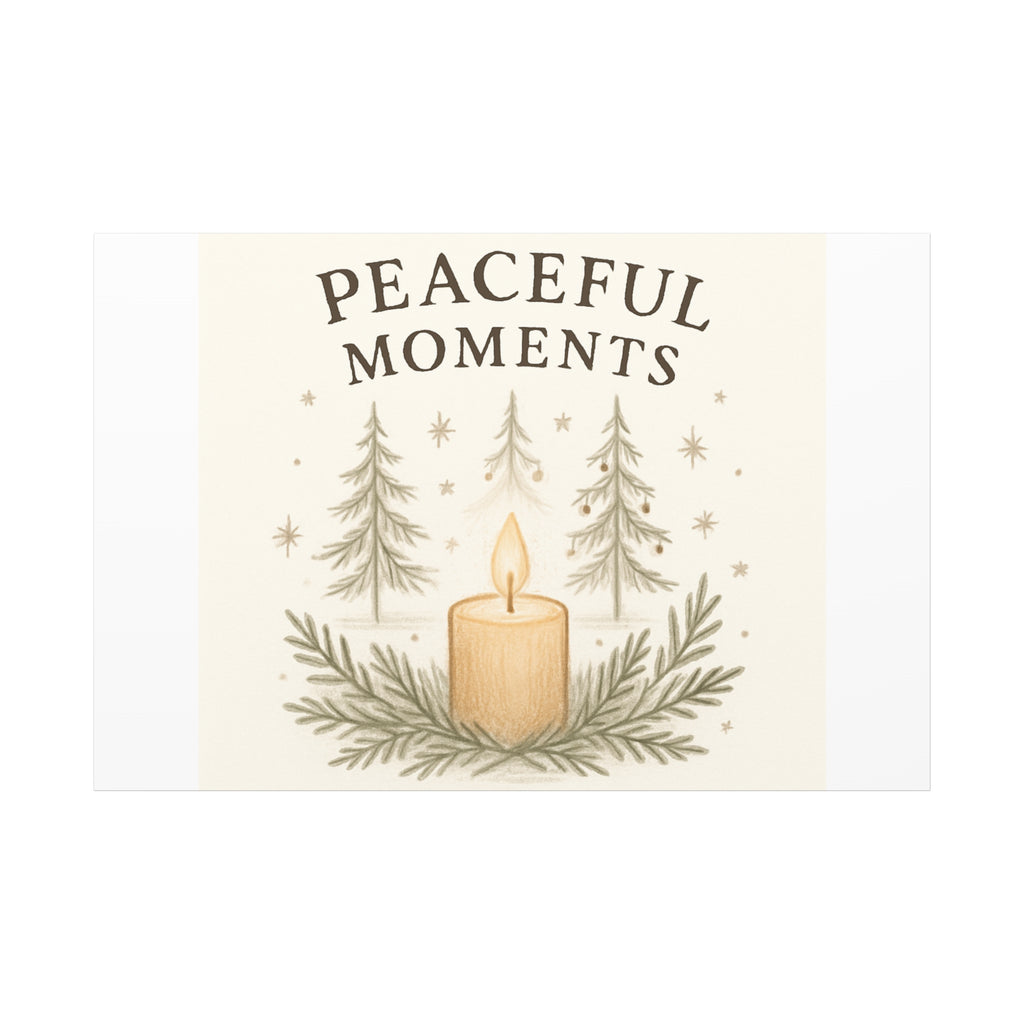 Peaceful Moments Candle Canvas — Matte Stretched Wall Art