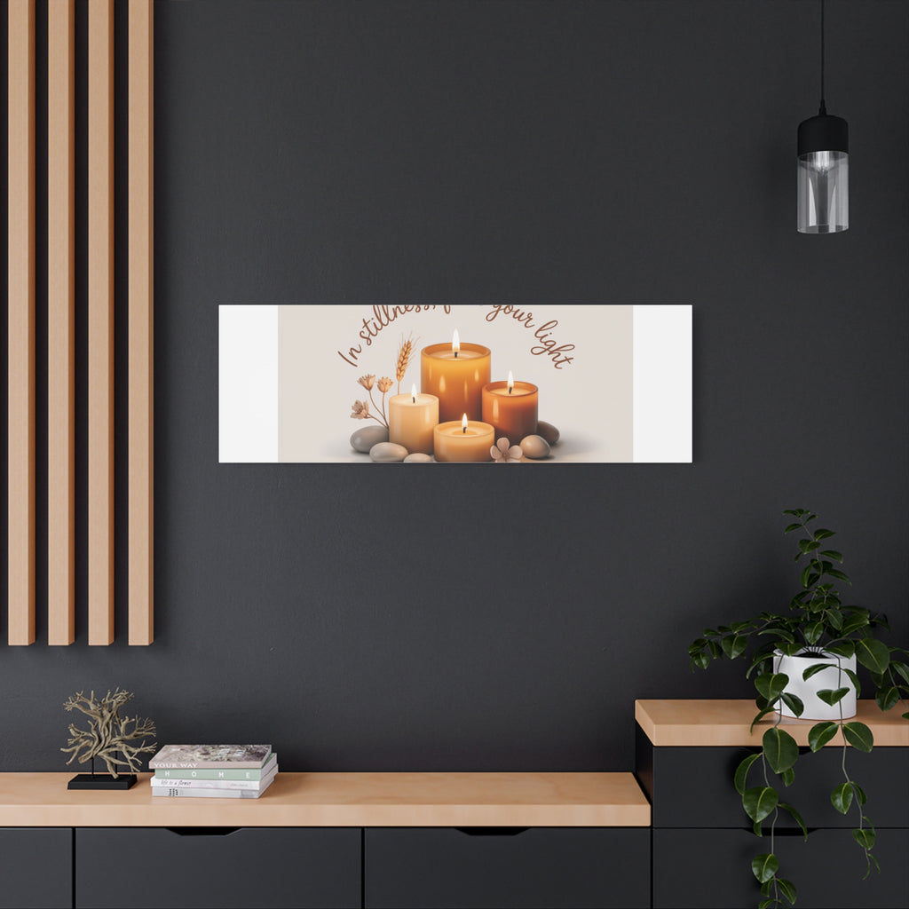Canvas Wall Art - "In Stillness, Find Your Light" Candle Print