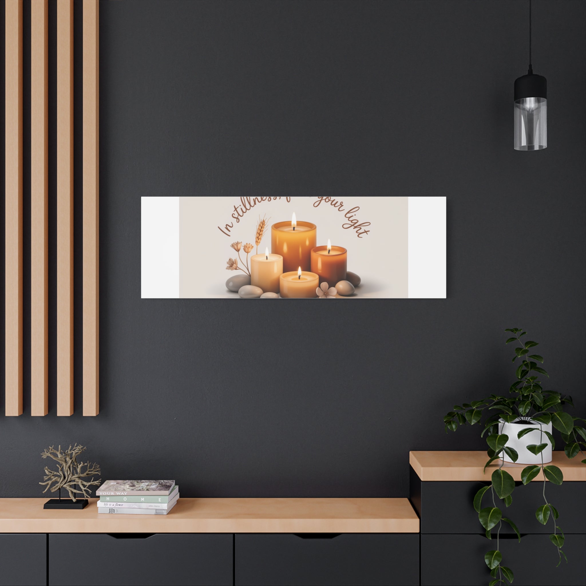 Canvas Wall Art - "In Stillness, Find Your Light" Candle Print