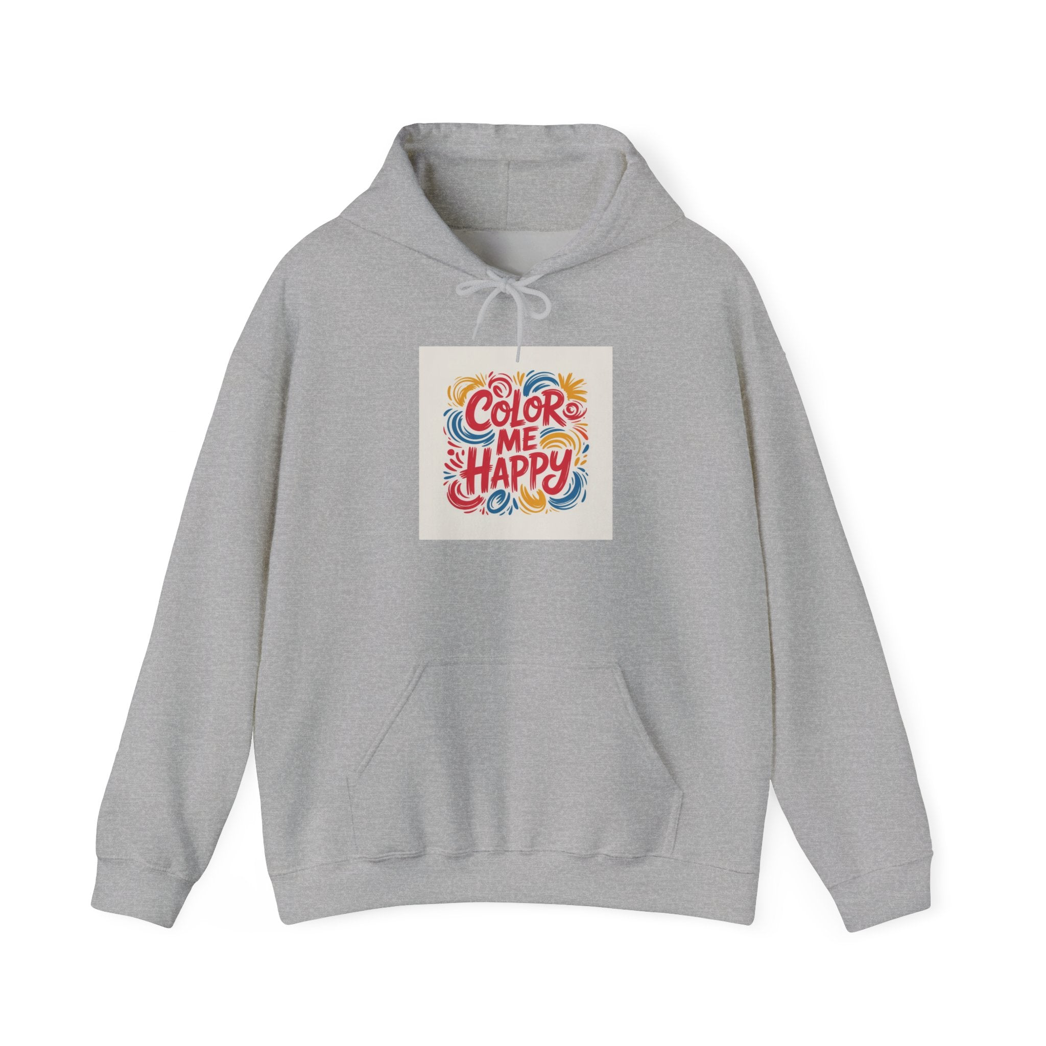 Color Me Happy Hoodie — Cheerful Retro Floral Graphic Sweatshirt
