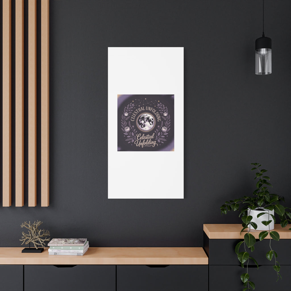 Celestial Unfolding Moon Art Canvas