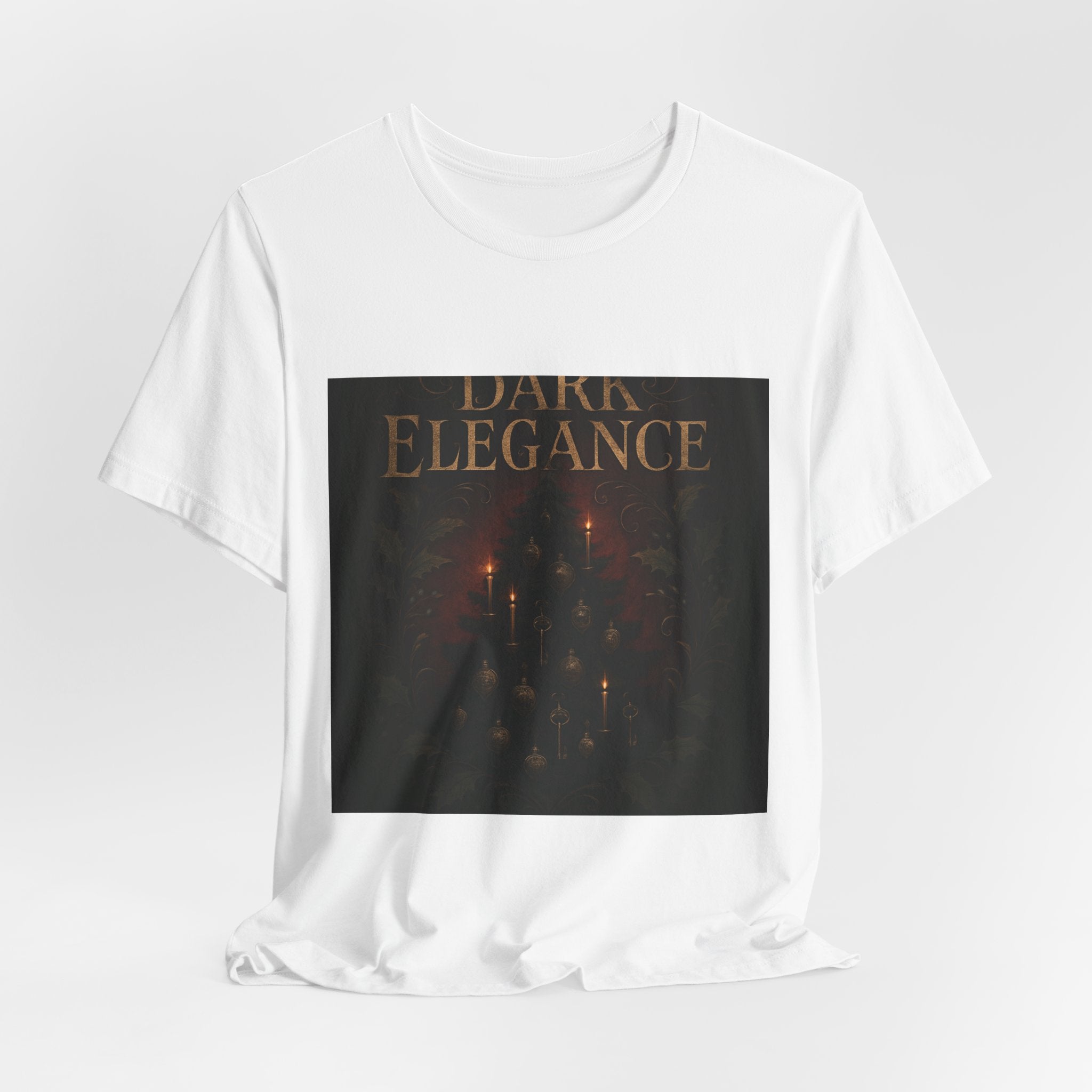 Dark Elegance Tee - Gothic Candlelight Graphic Shirt