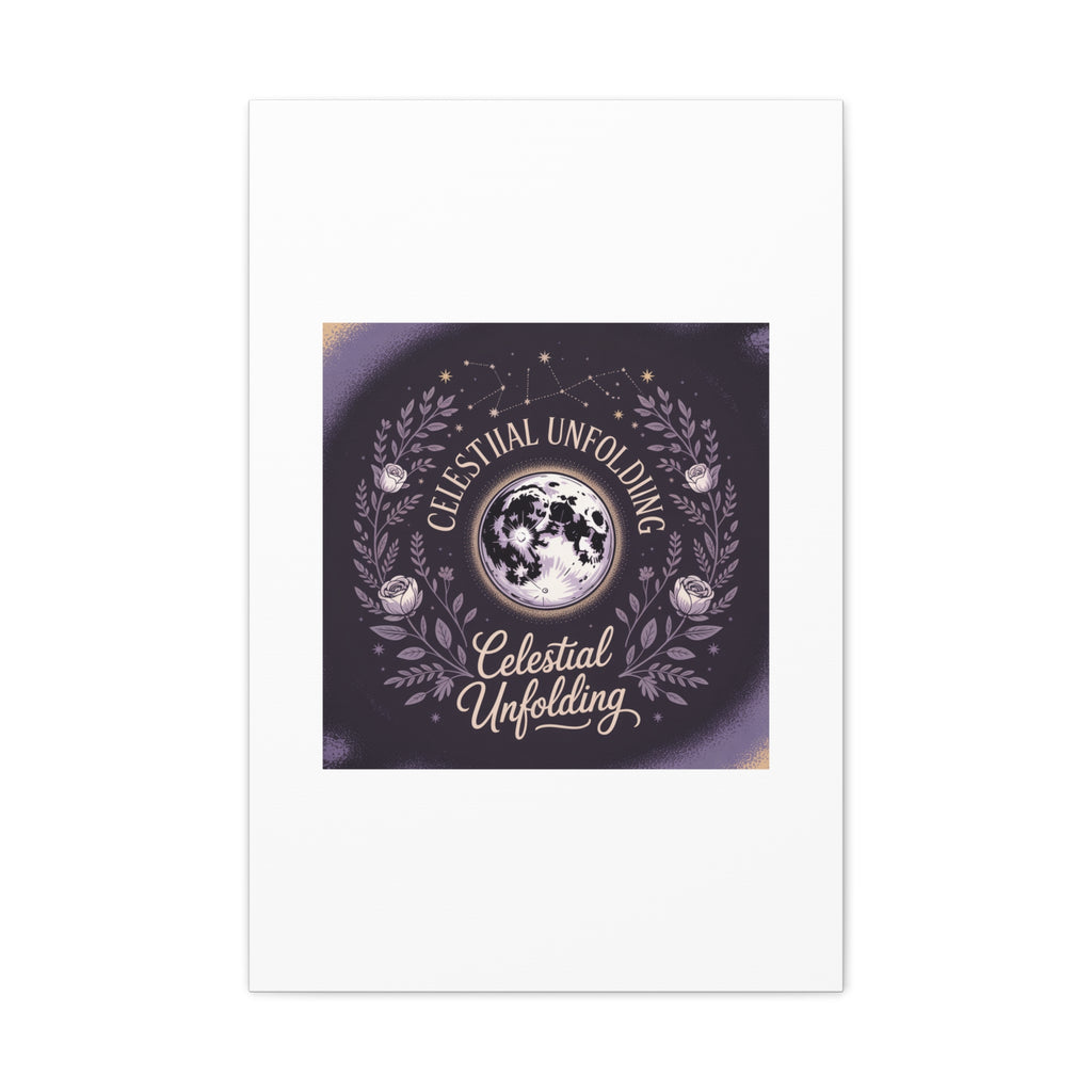 Celestial Unfolding Moon Art Canvas
