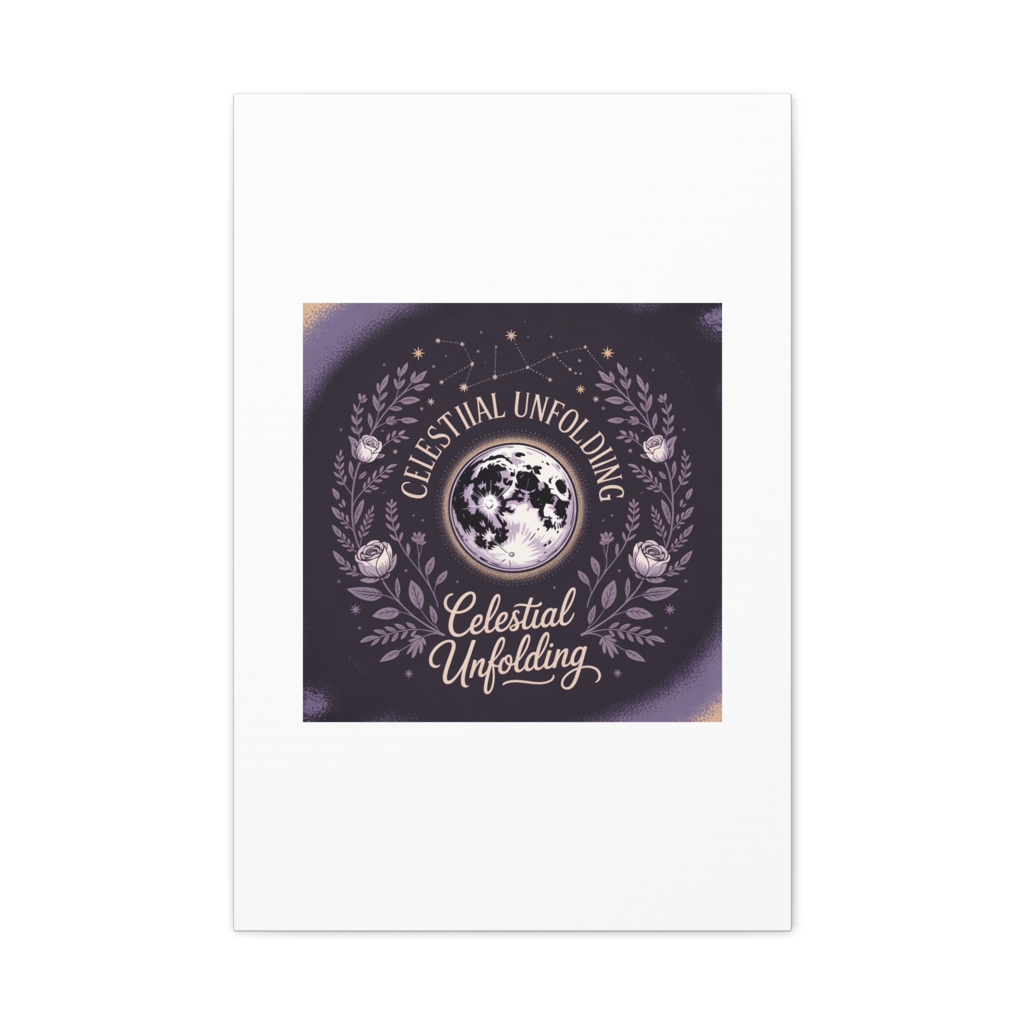 Celestial Unfolding Moon Art Canvas