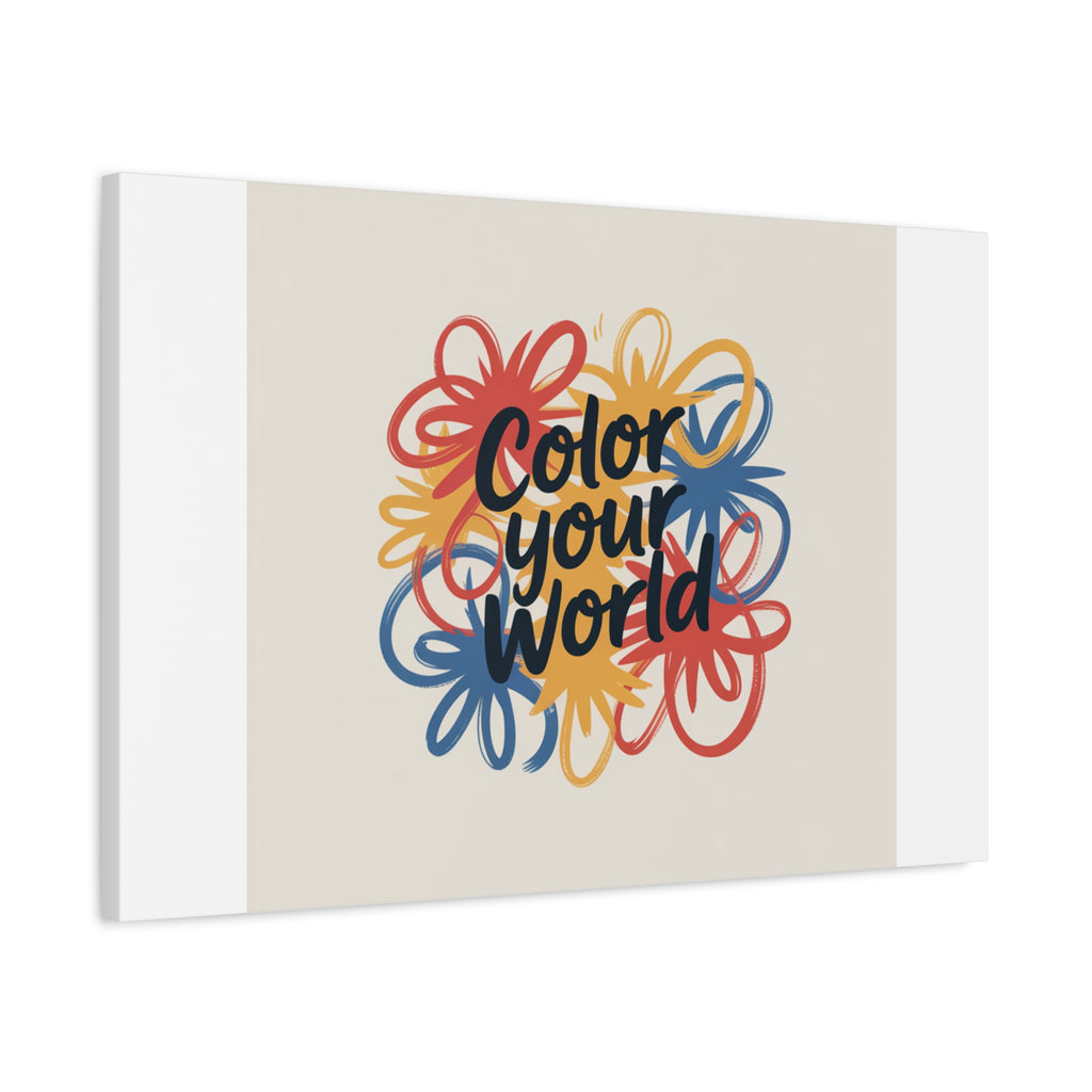 Canvas Art – “Color Your World” Floral Wall Art