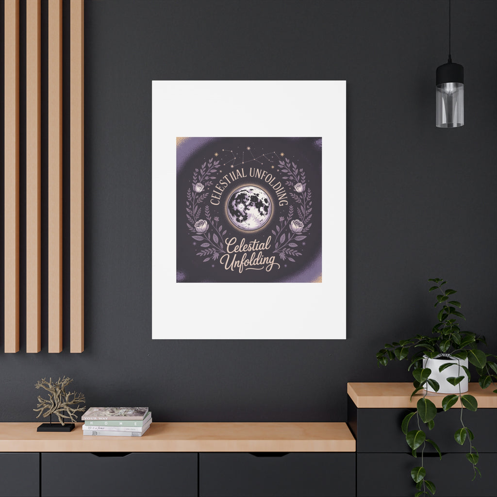 Celestial Unfolding Moon Art Canvas