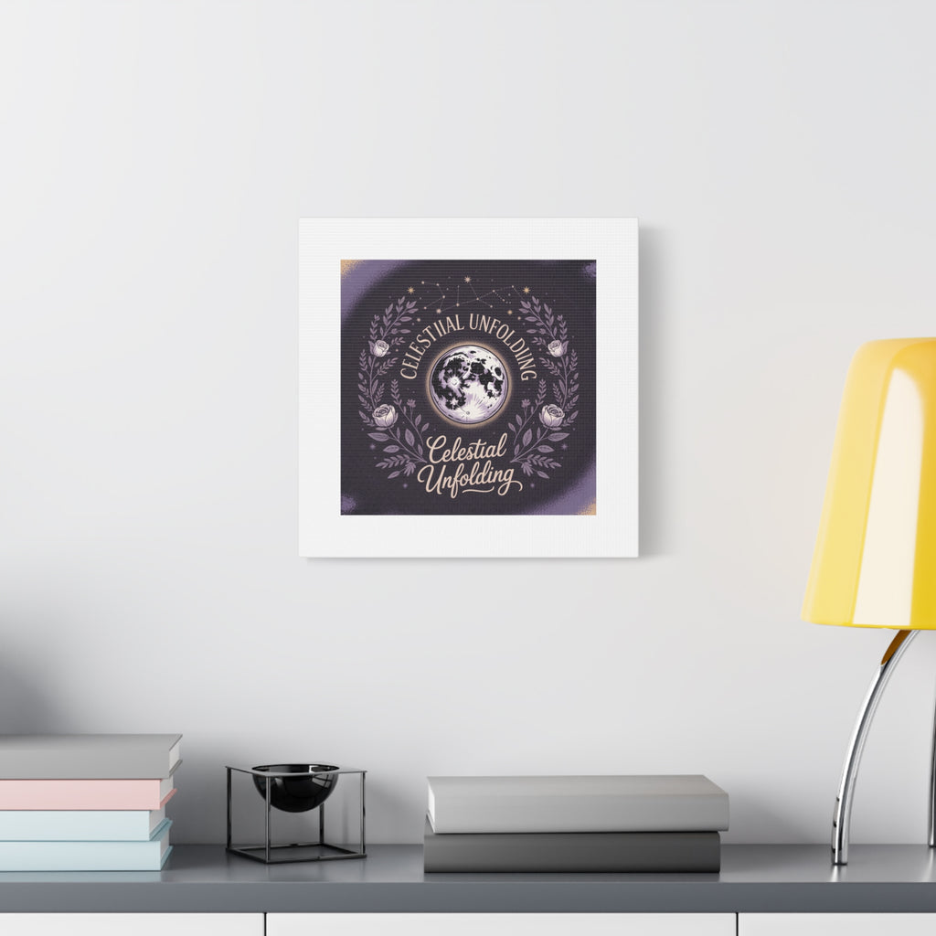 Celestial Unfolding Moon Art Canvas
