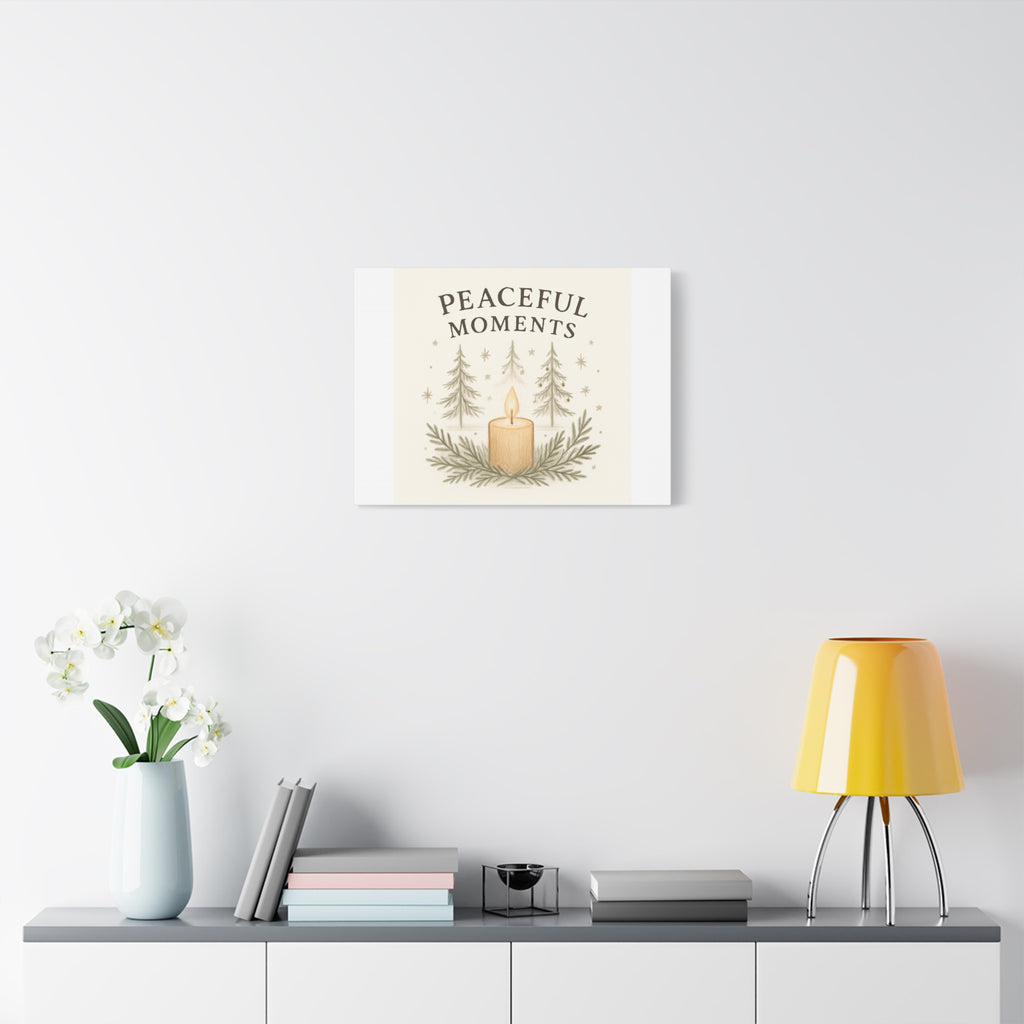 Peaceful Moments Candle Canvas — Matte Stretched Wall Art