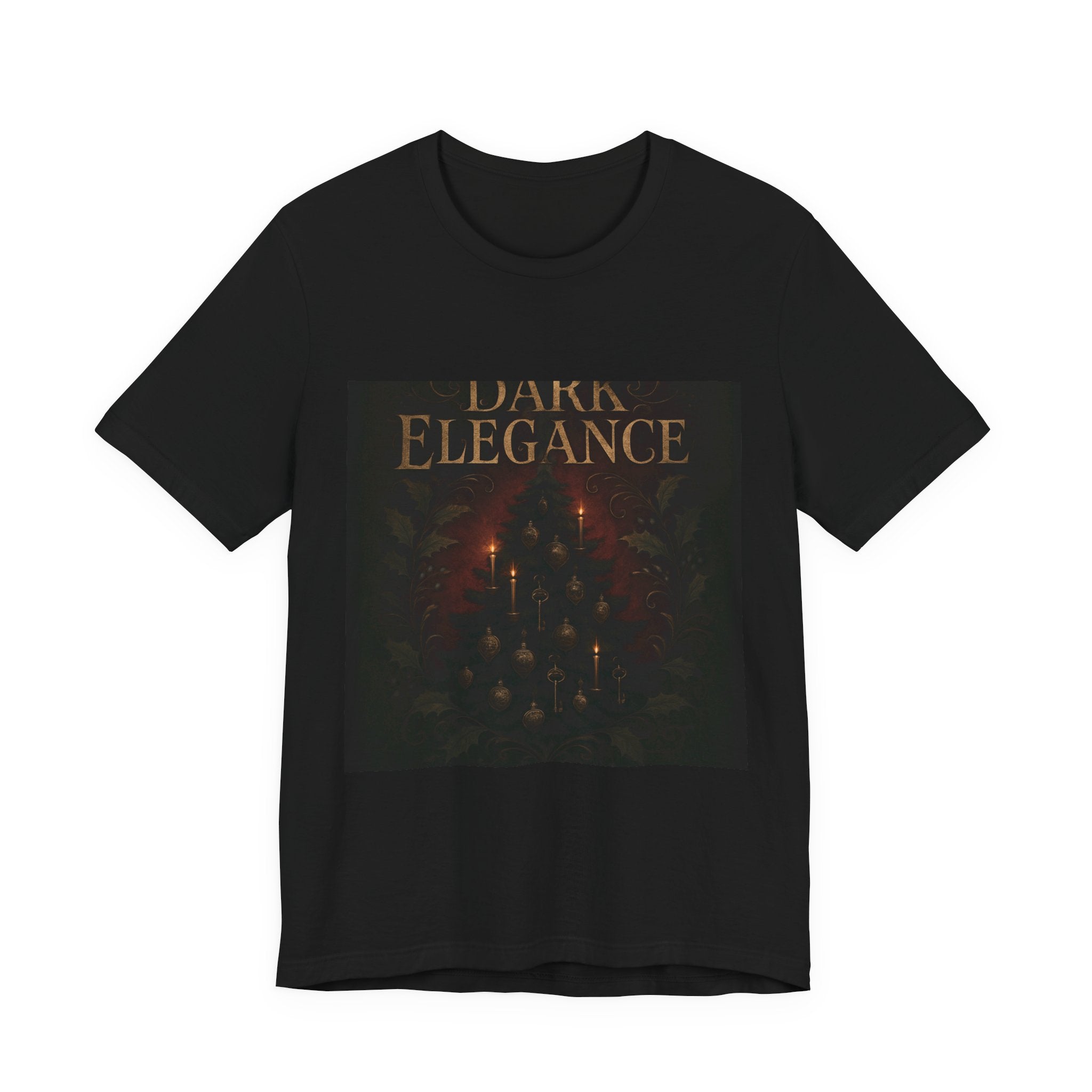 Dark Elegance Tee - Gothic Candlelight Graphic Shirt