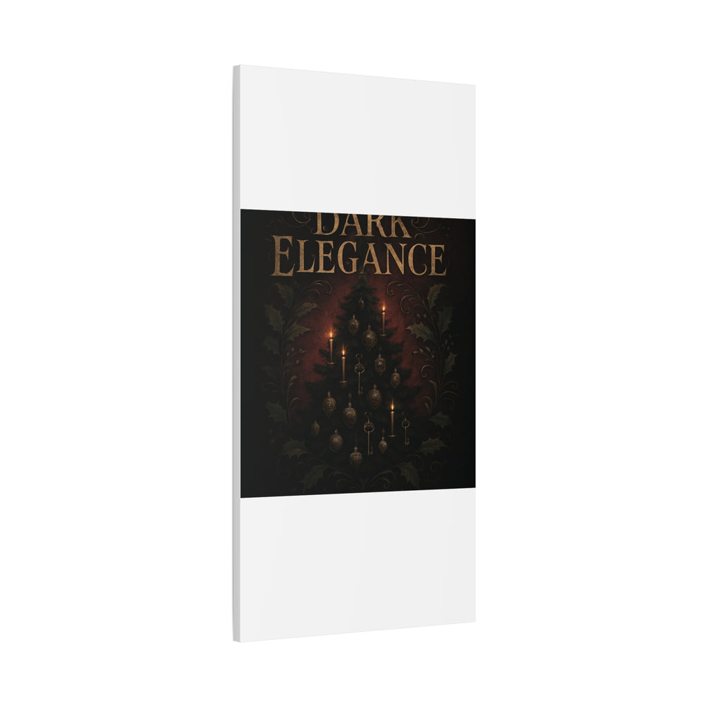 Elegance Christmas Canvas Wall Art — Vintage Candlelit Tree Matte Stretched Print