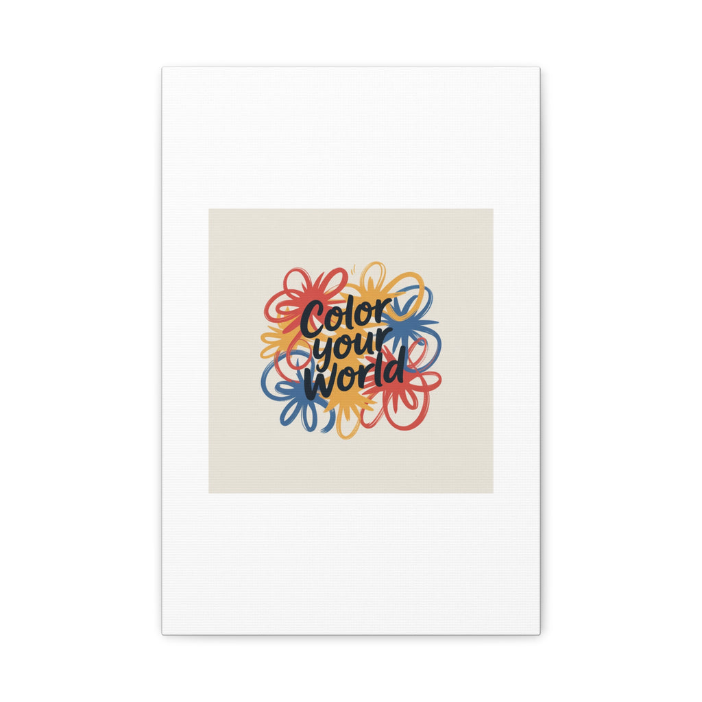 Canvas Art – “Color Your World” Floral Wall Art