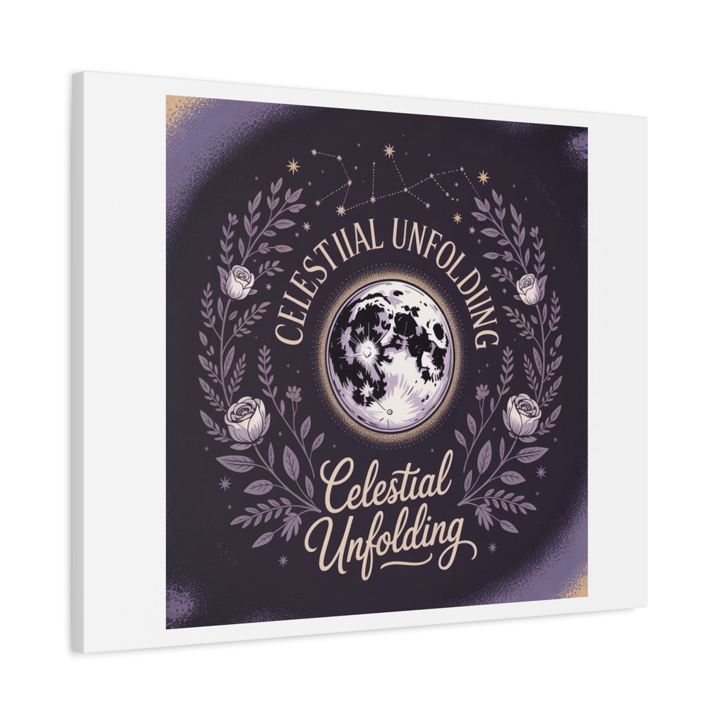 Celestial Unfolding Moon Art Canvas