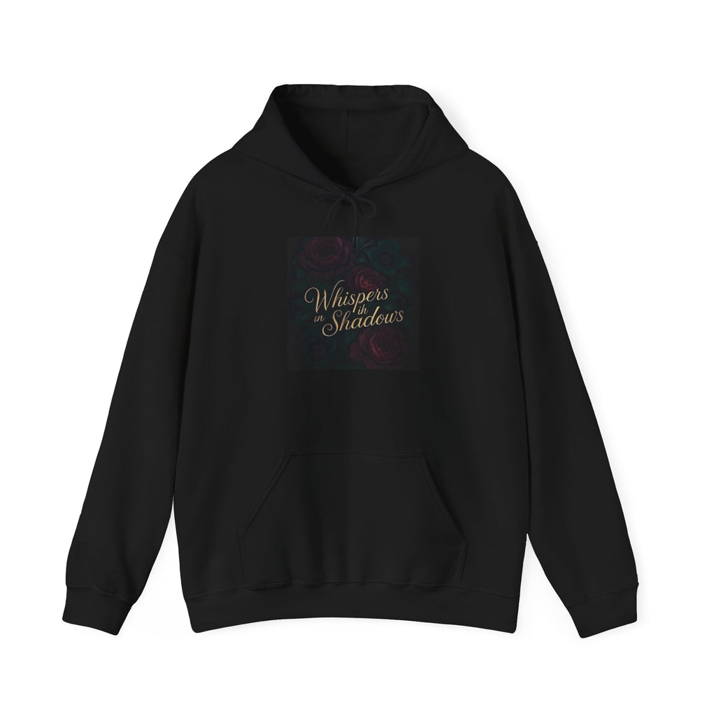 Whispers & Shadows Hoodie — Gothic Literary Graphic Pullover