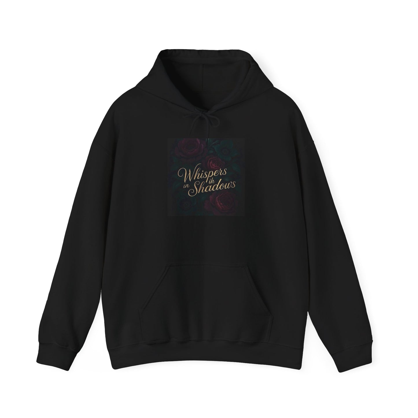 Whispers & Shadows Hoodie — Gothic Literary Graphic Pullover