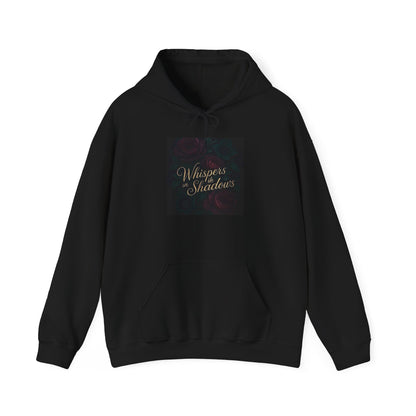 Whispers & Shadows Hoodie — Gothic Literary Graphic Pullover