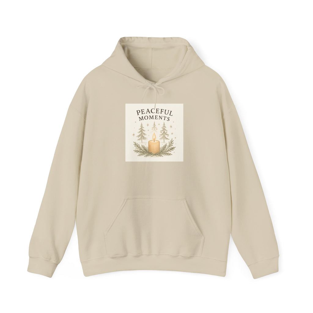 Peaceful Moments Candle Hoodie — Cozy Forest Candle Sweatshirt