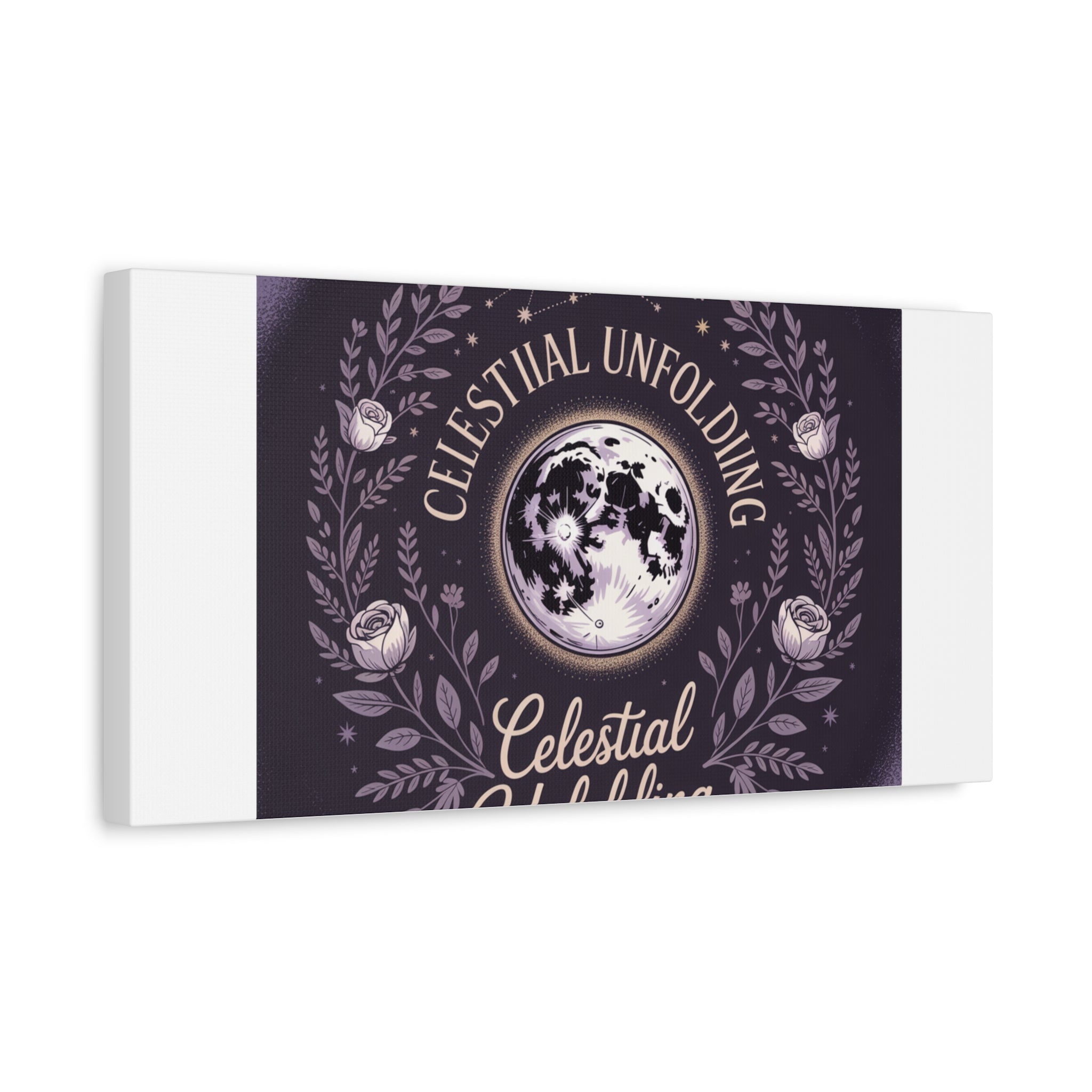 Celestial Unfolding Moon Art Canvas