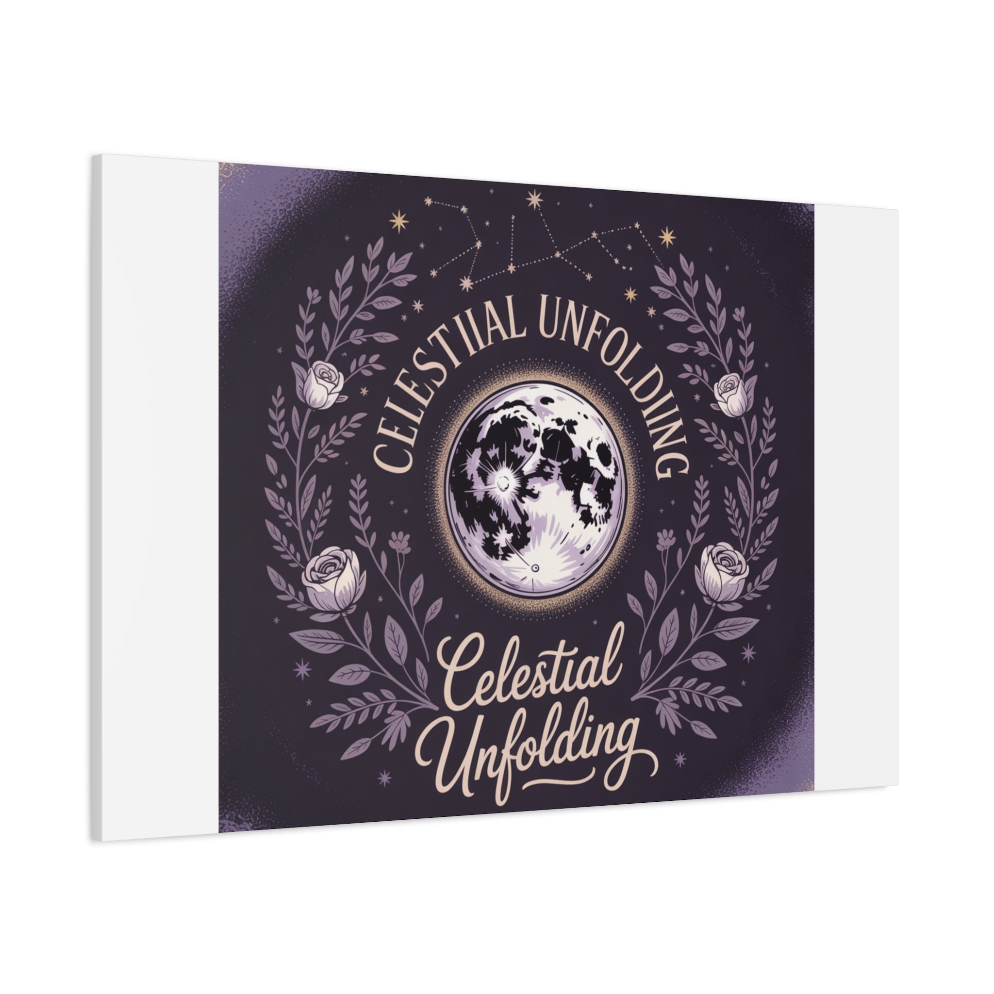 Celestial Unfolding Moon Art Canvas