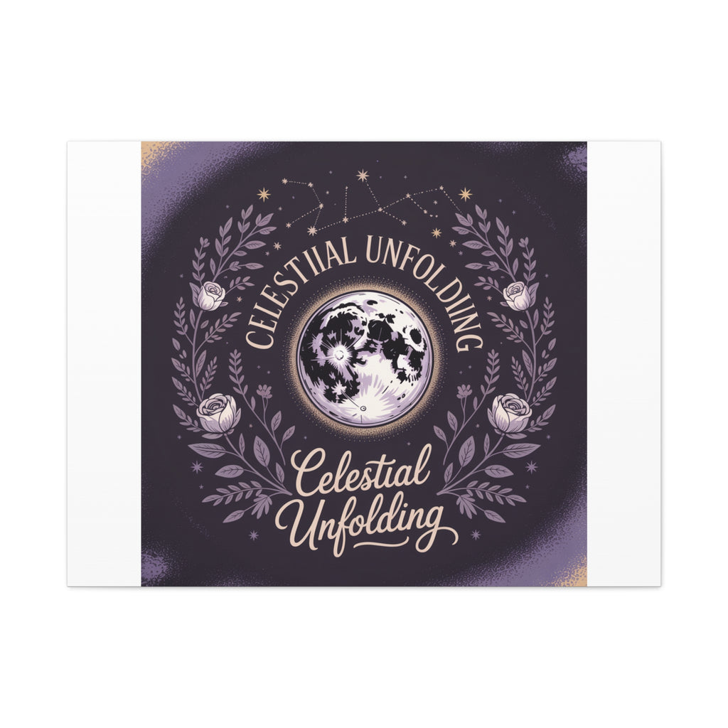 Celestial Unfolding Moon Art Canvas