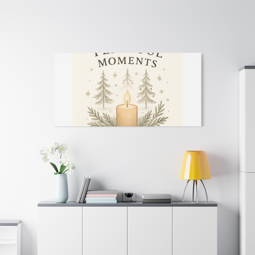 Peaceful Moments Candle Canvas — Matte Stretched Wall Art